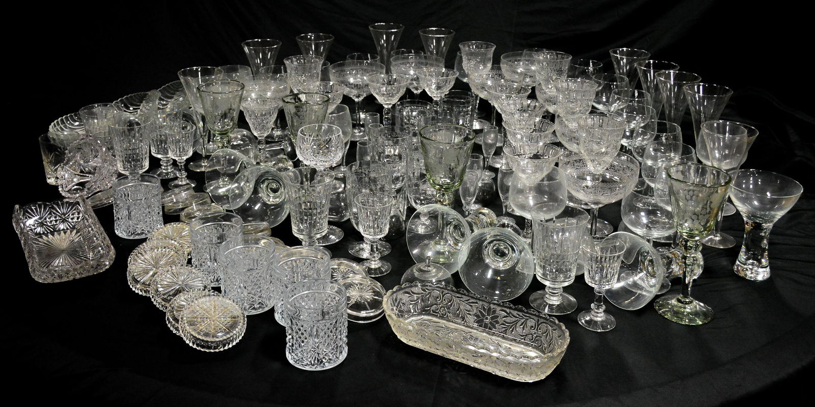 140pcs Assorted Glass & Crystal Glasses (1 of 5)