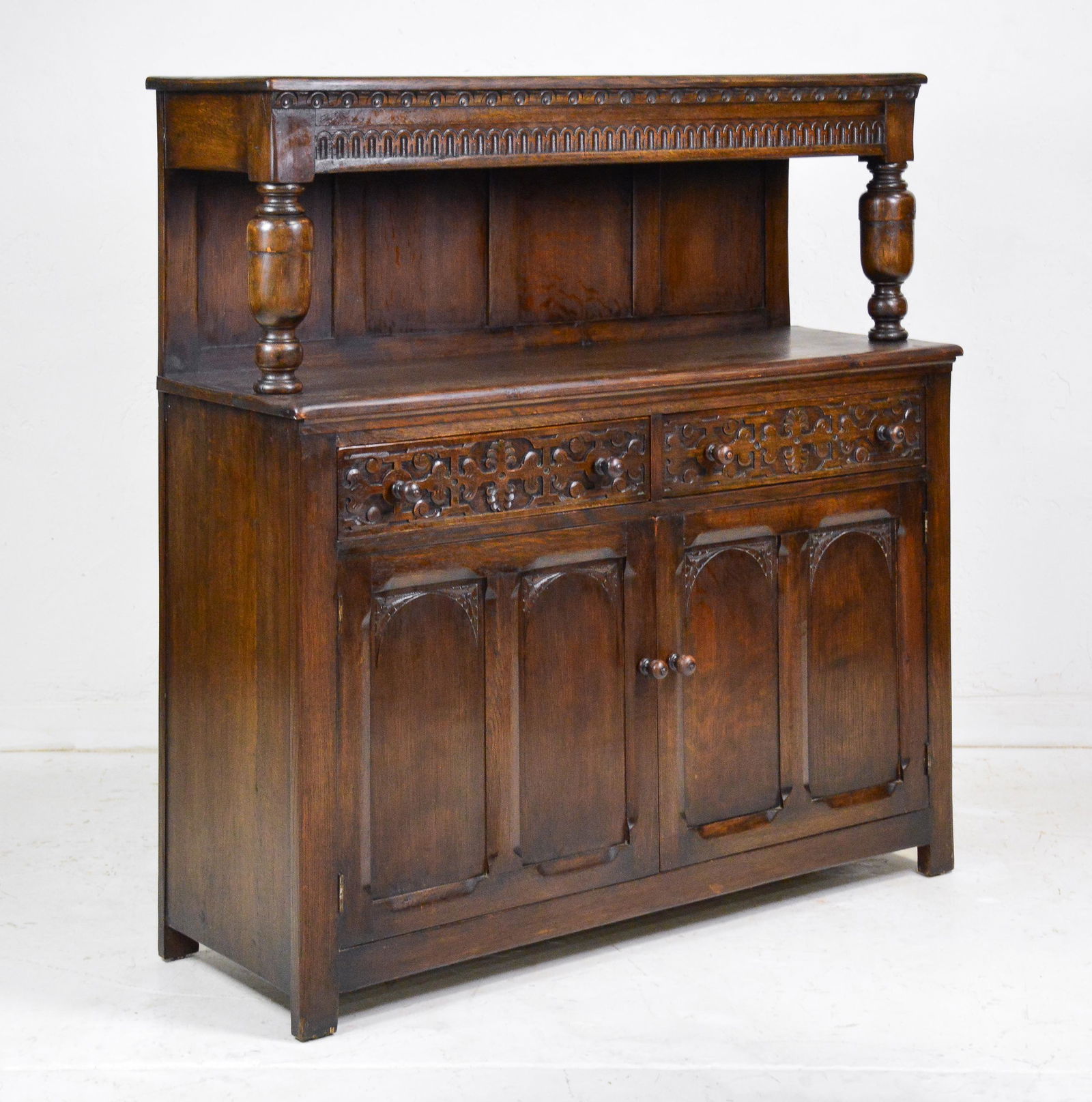 Small British Oak Court Cupboard (1 of 3)