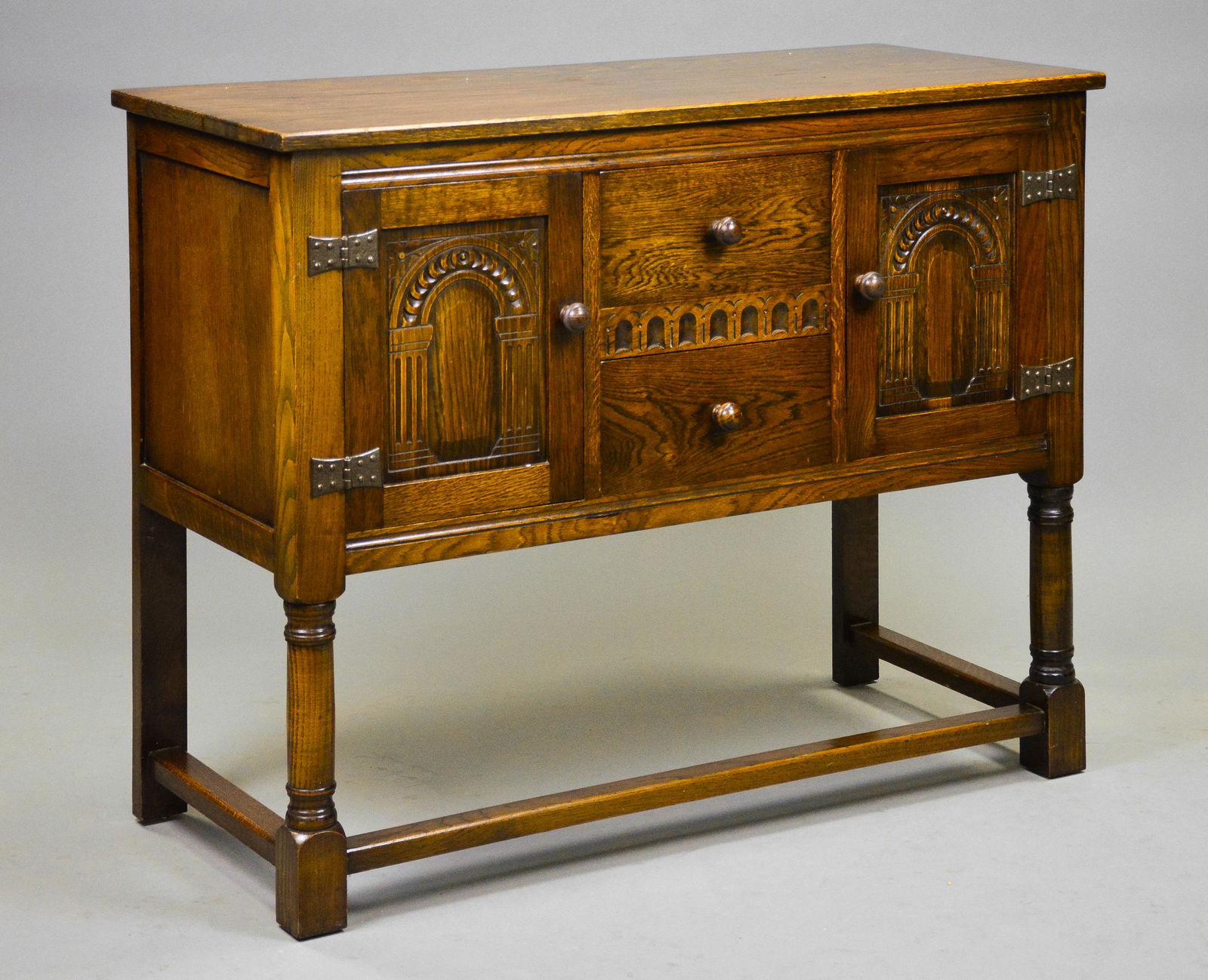 Small Carved Oak Server / Sideboard (1 of 3)