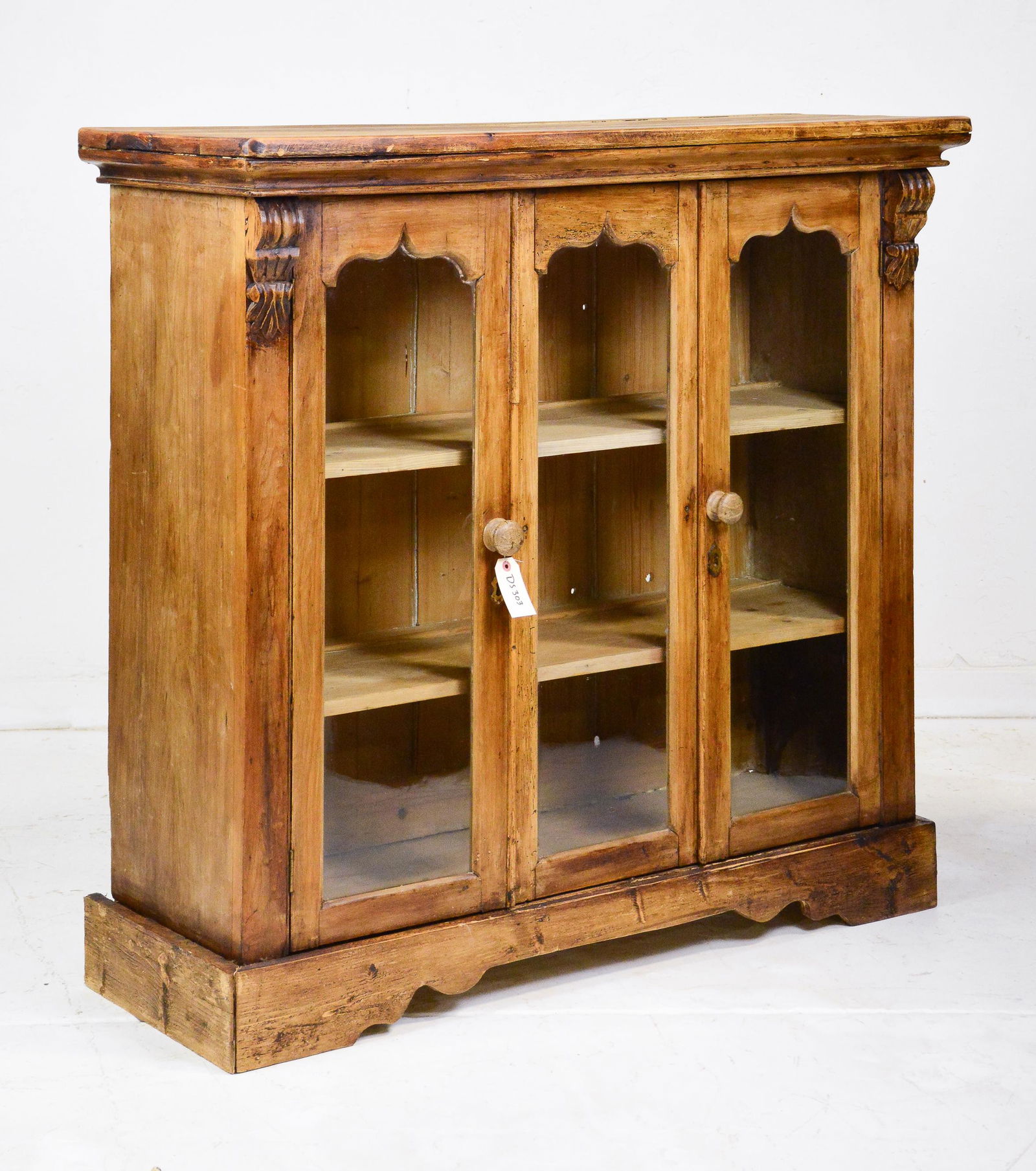 Pine Double Door Bookcase / Cupboard (1 of 4)