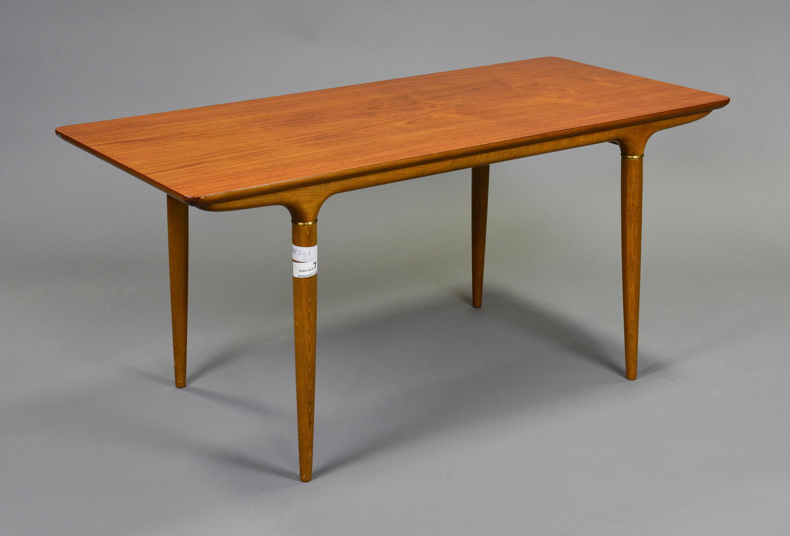 Mid Century Modern Coffee Table - Brass Accents (1 of 4)