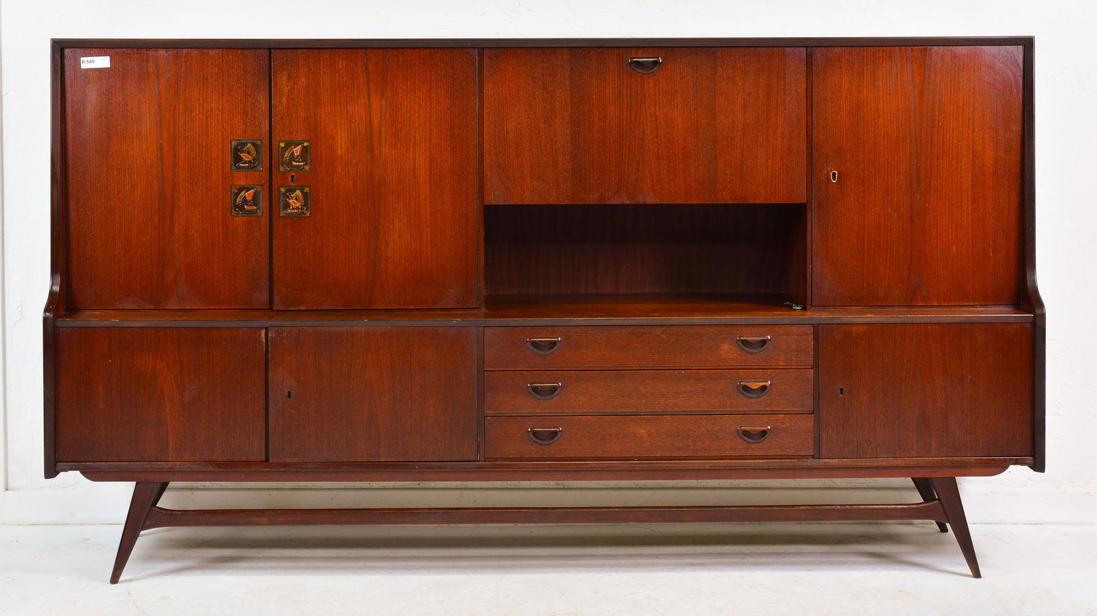 Mid Century Cocktail Cabinet - Ship Motif (1 of 5)