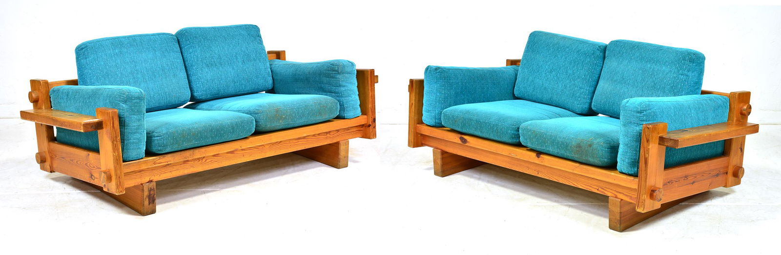 2 Swedish Mid Century Modern Pine Sofas (1 of 8)