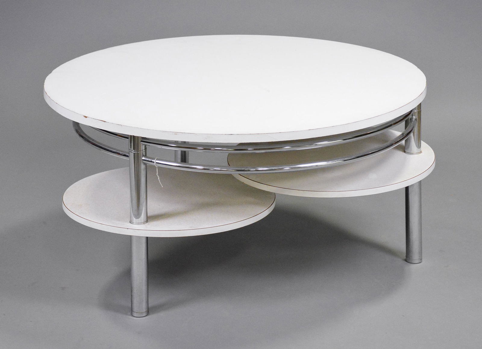 White Modern Style Round Coffee Table (1 of 6)