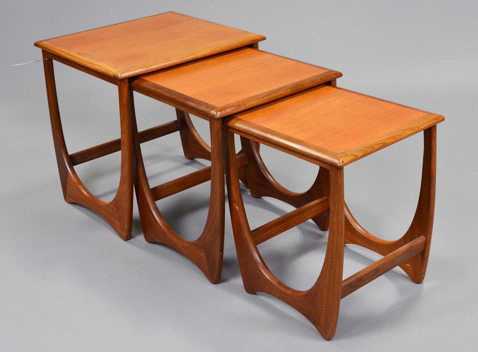 Mid Century Modern Astro Nest By G-Plan #2: This Danish Modern Style Teak nest is British and made by Mid Century Modern Furniture Maker G Plan ( Gplan ) - 21 tall x 20 wide x 20 deep
