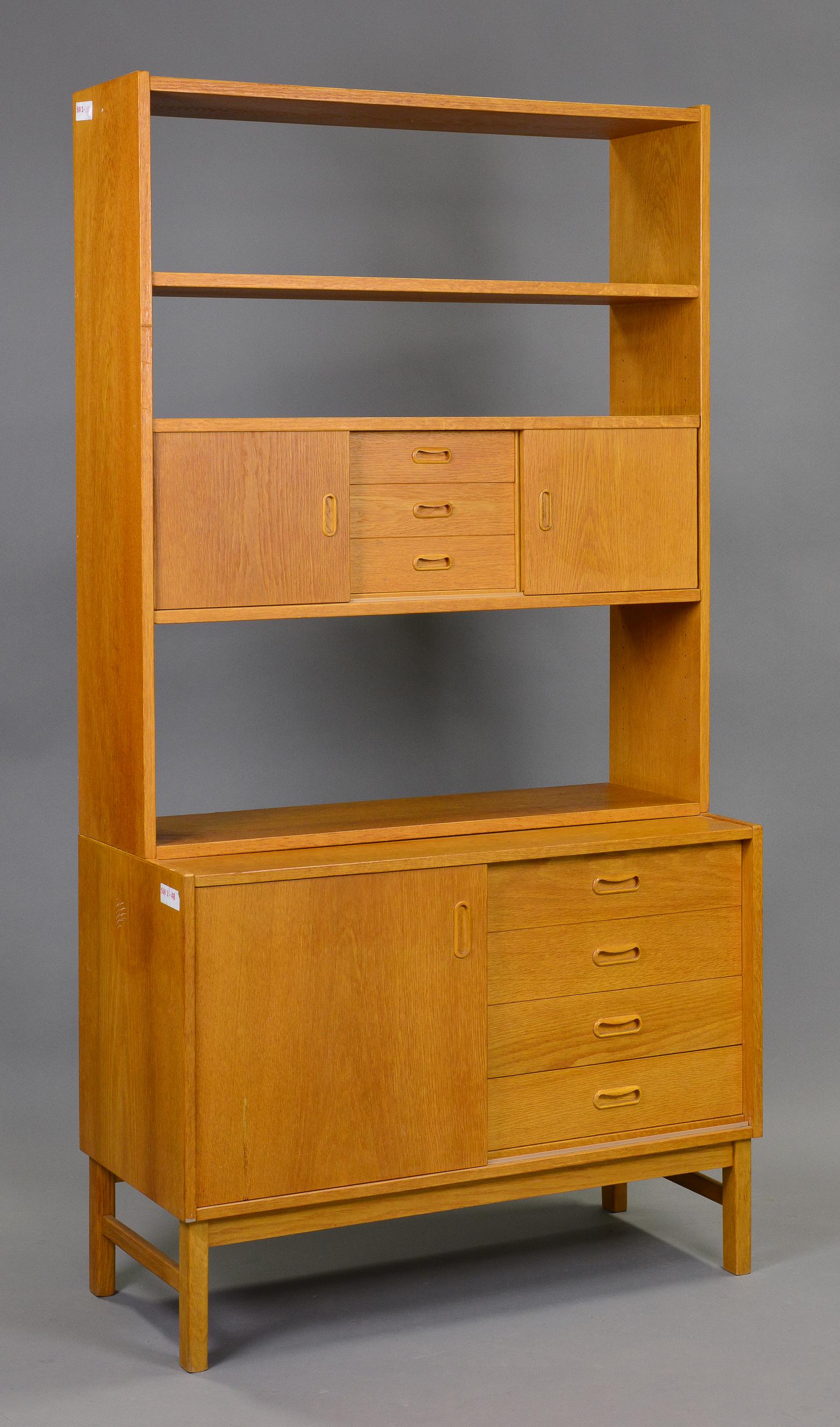 Mid Century Modern Bookcase - Sliding Door (1 of 9)