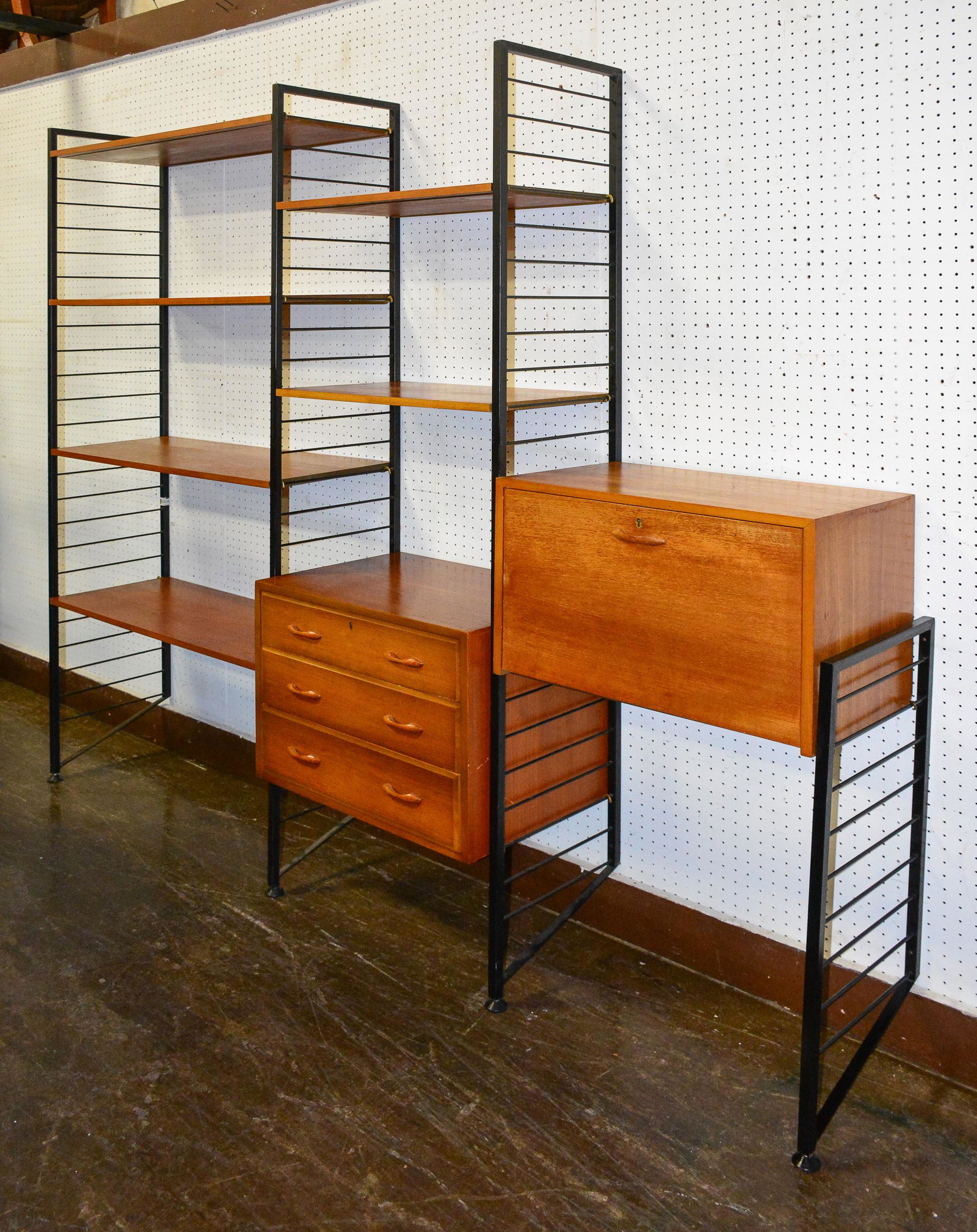 3 Bay Mid Century Ladderax Wall Unit  #3 (1 of 3)