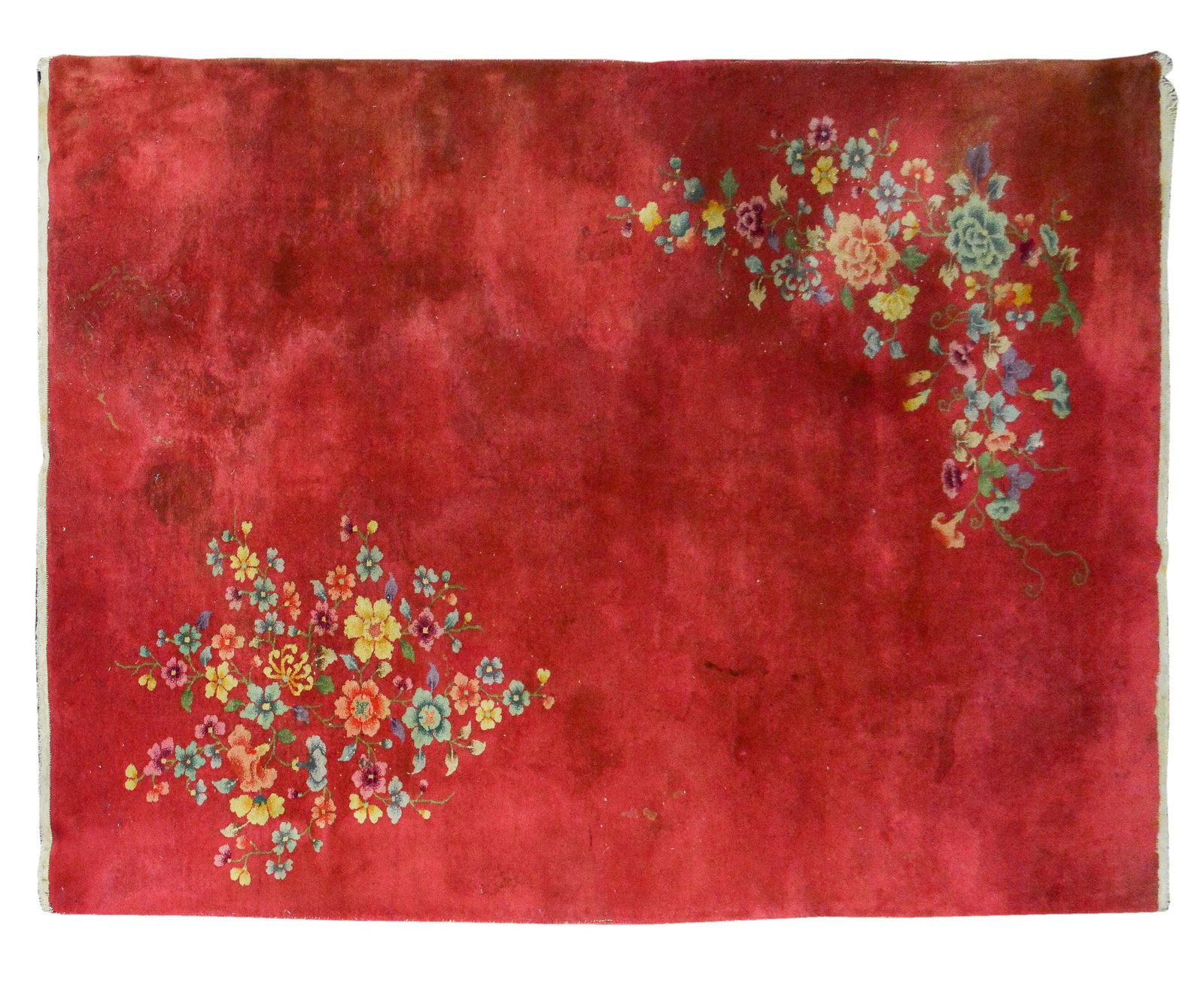 Chinese Floral Deco Pattern Rug (1 of 3)