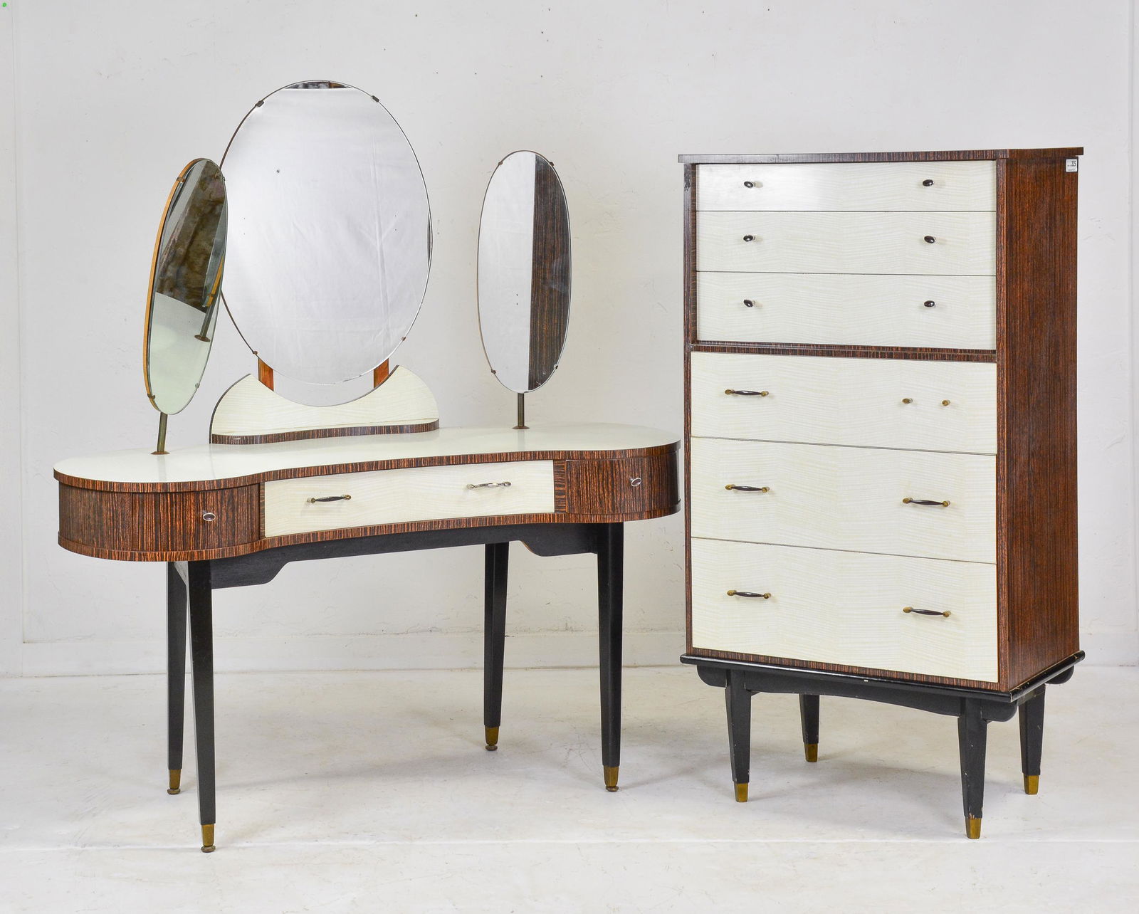 Mid Century Modern Formica Chest & Dresser (1 of 4)