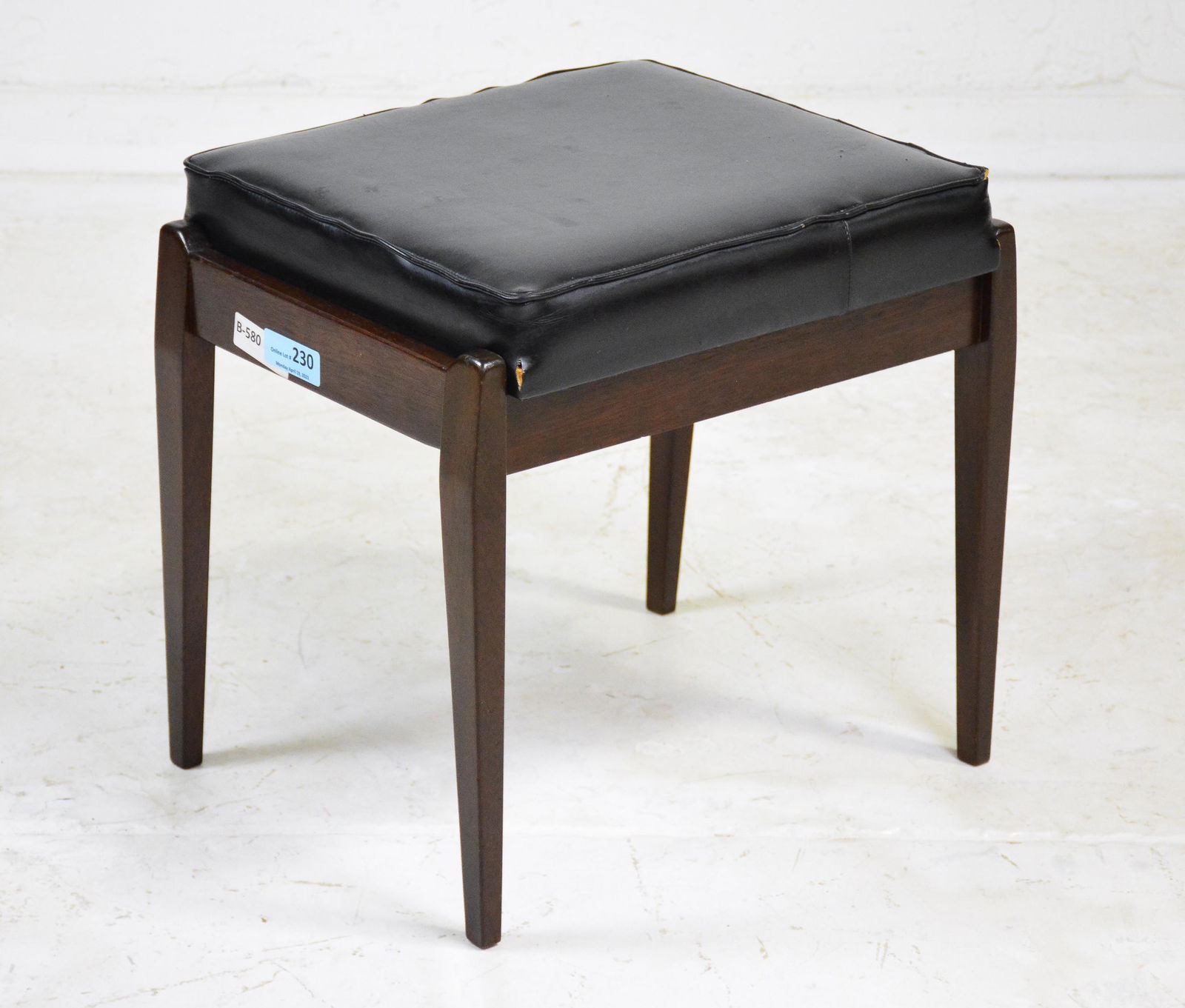 Mid Century Modern Upholstered Stool (1 of 3)