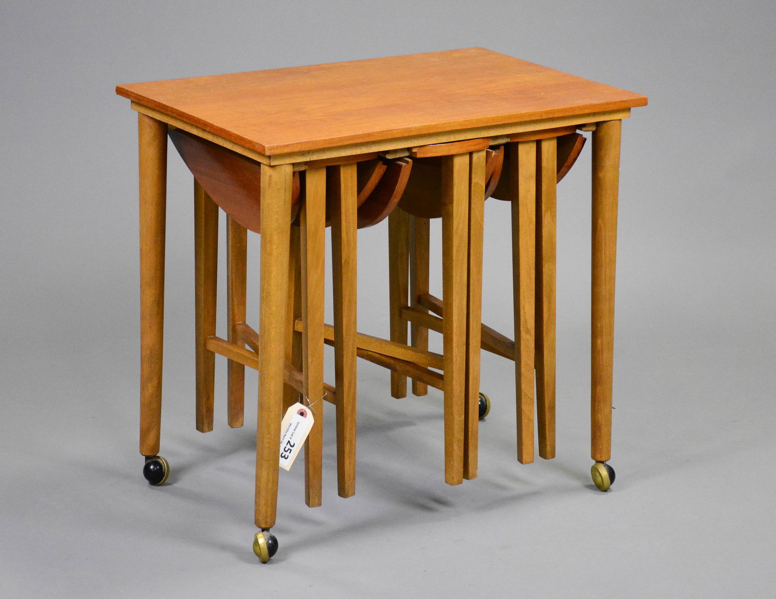 Mid Century Modern Nest with 3 Circular Tables (1 of 3)