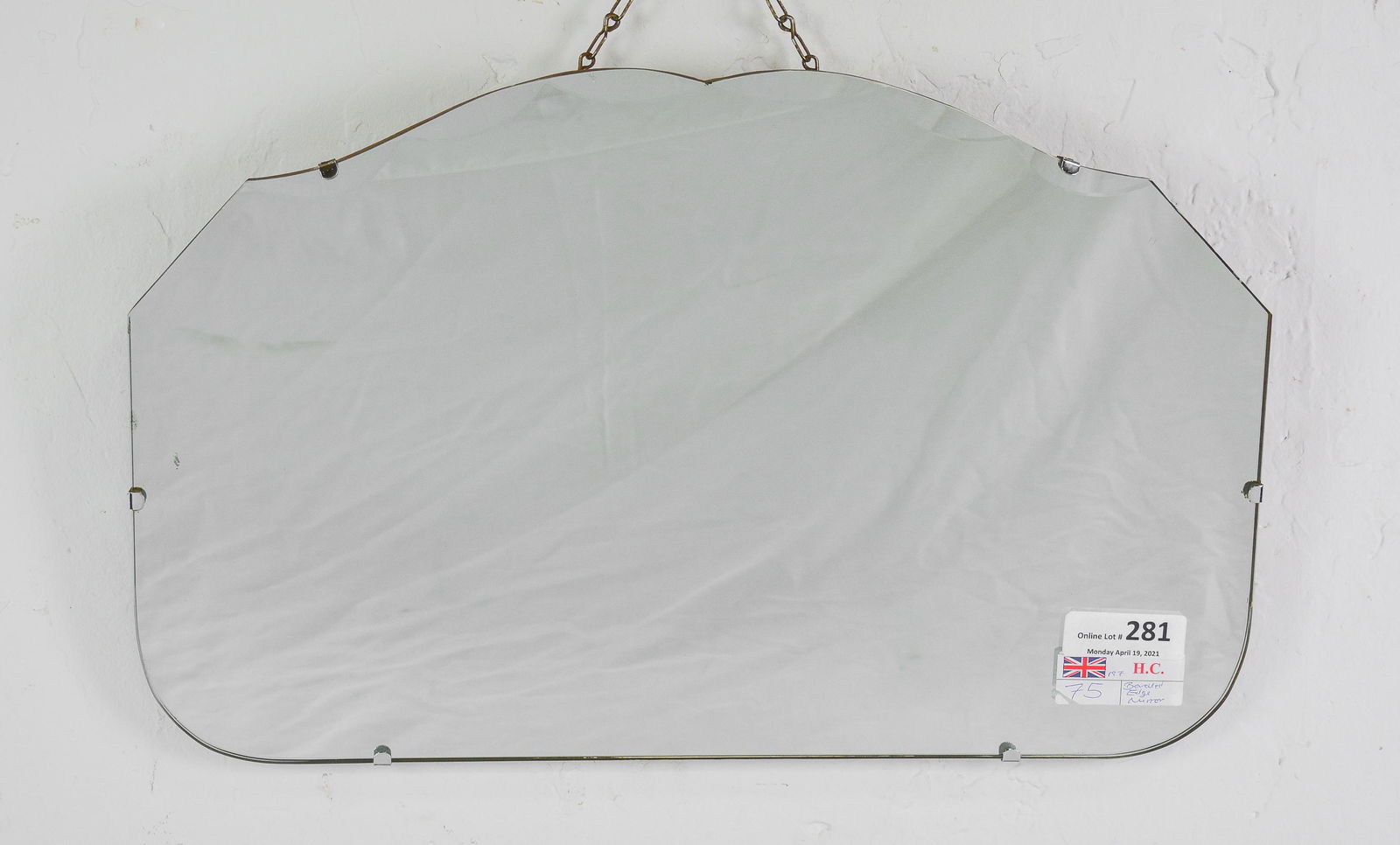 Mid Century Modern Beveled Mirror #2 (1 of 2)