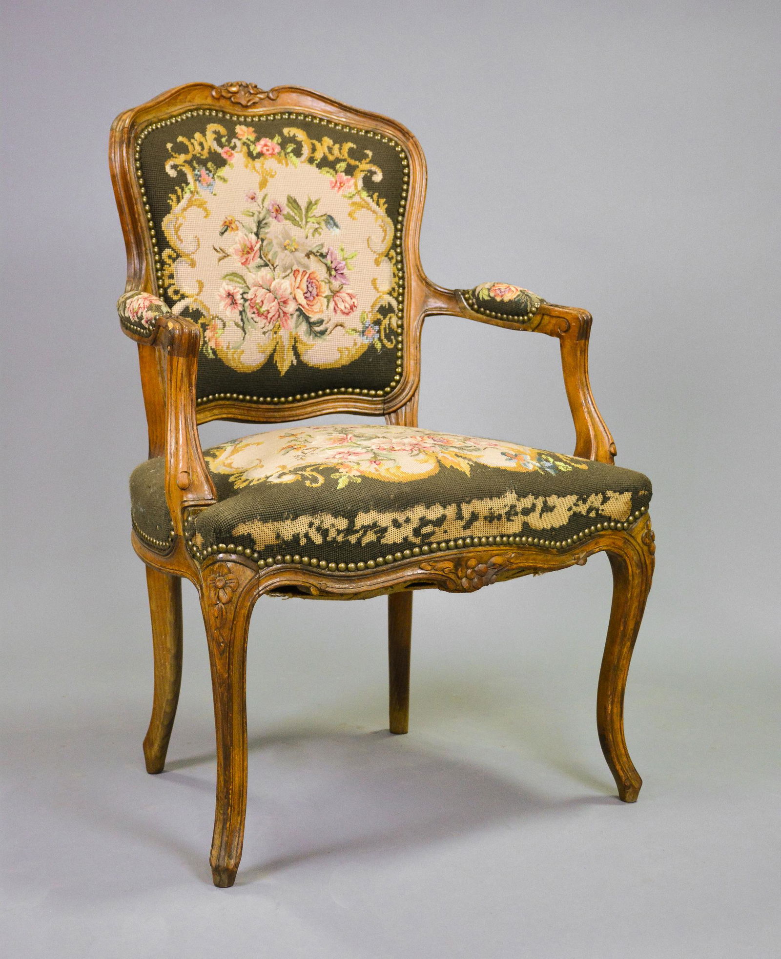 French Needle Point Armchair (1 of 4)