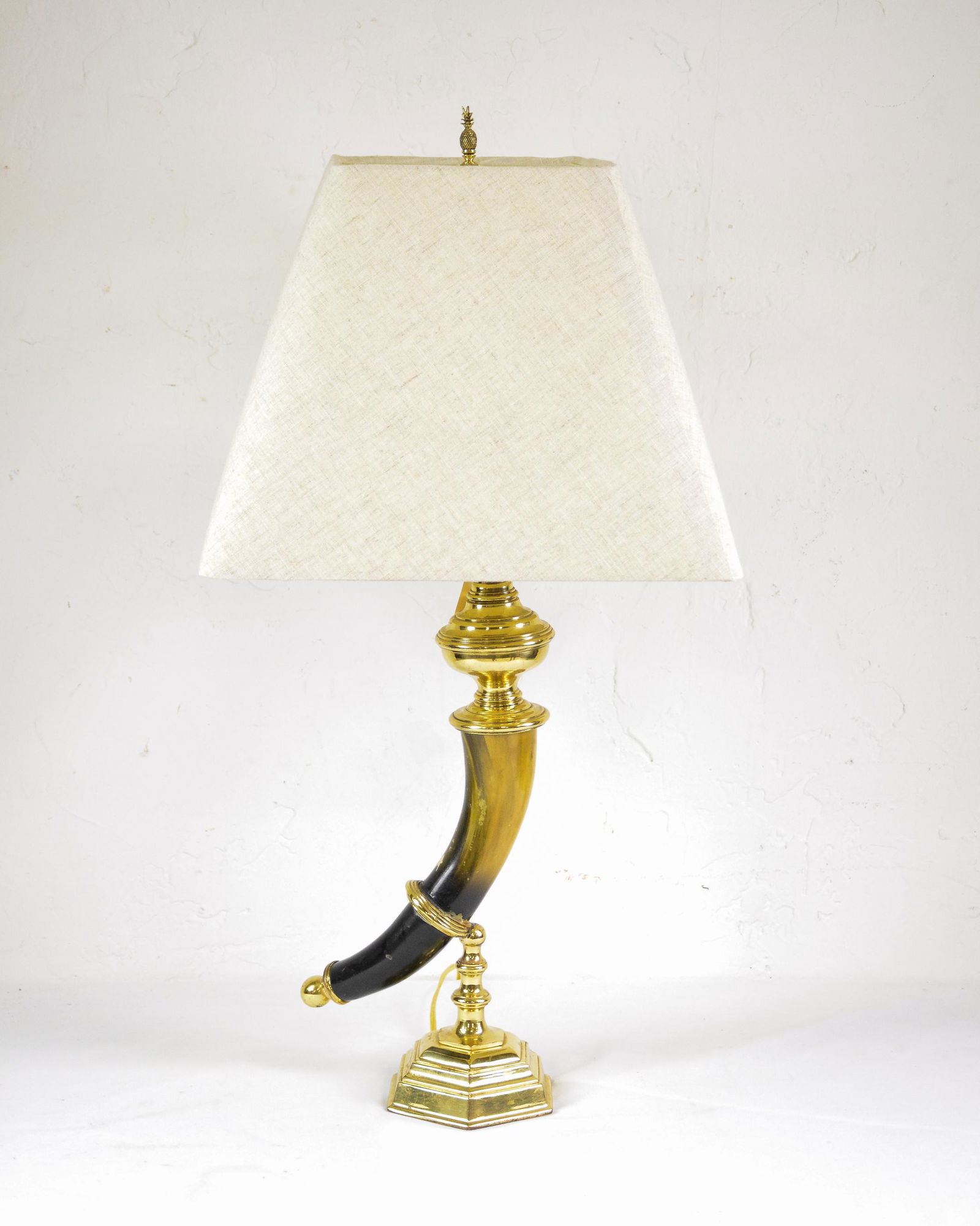 Brass Mounted Horn Table Lamp (1 of 2)
