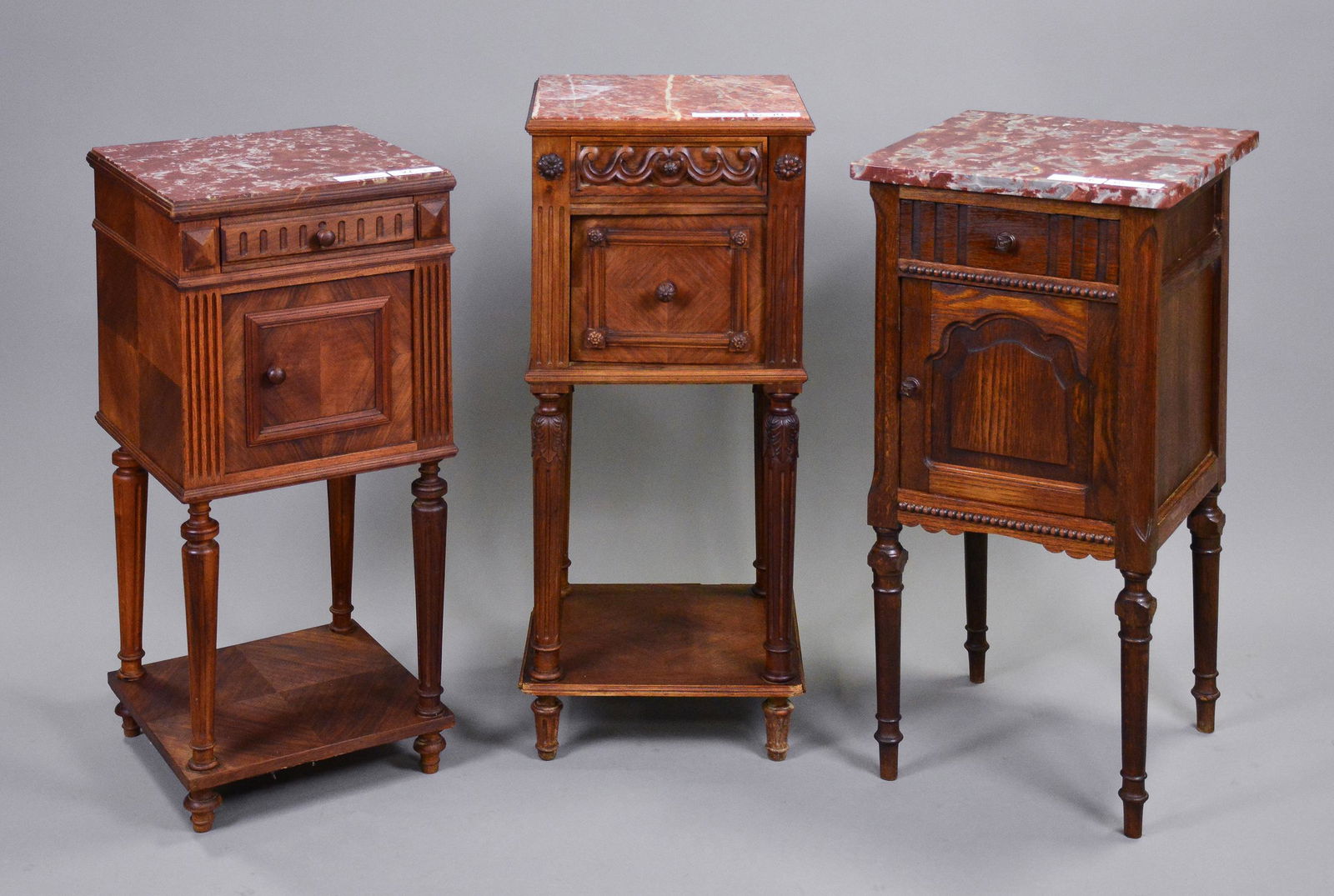 Three Similar French Marble Top Night Stands (1 of 7)