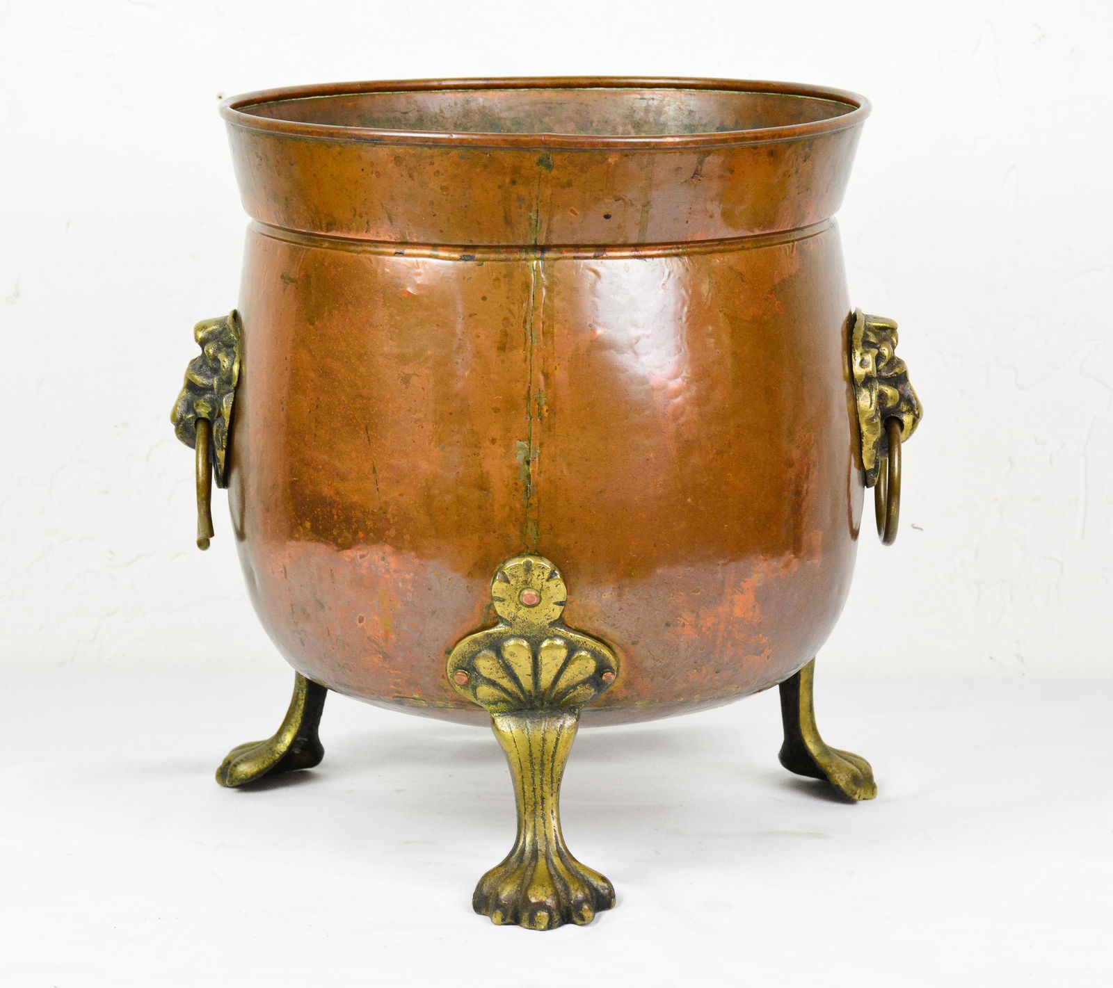 Copper / Brass Claw Foot Planter / Pot (1 of 3)