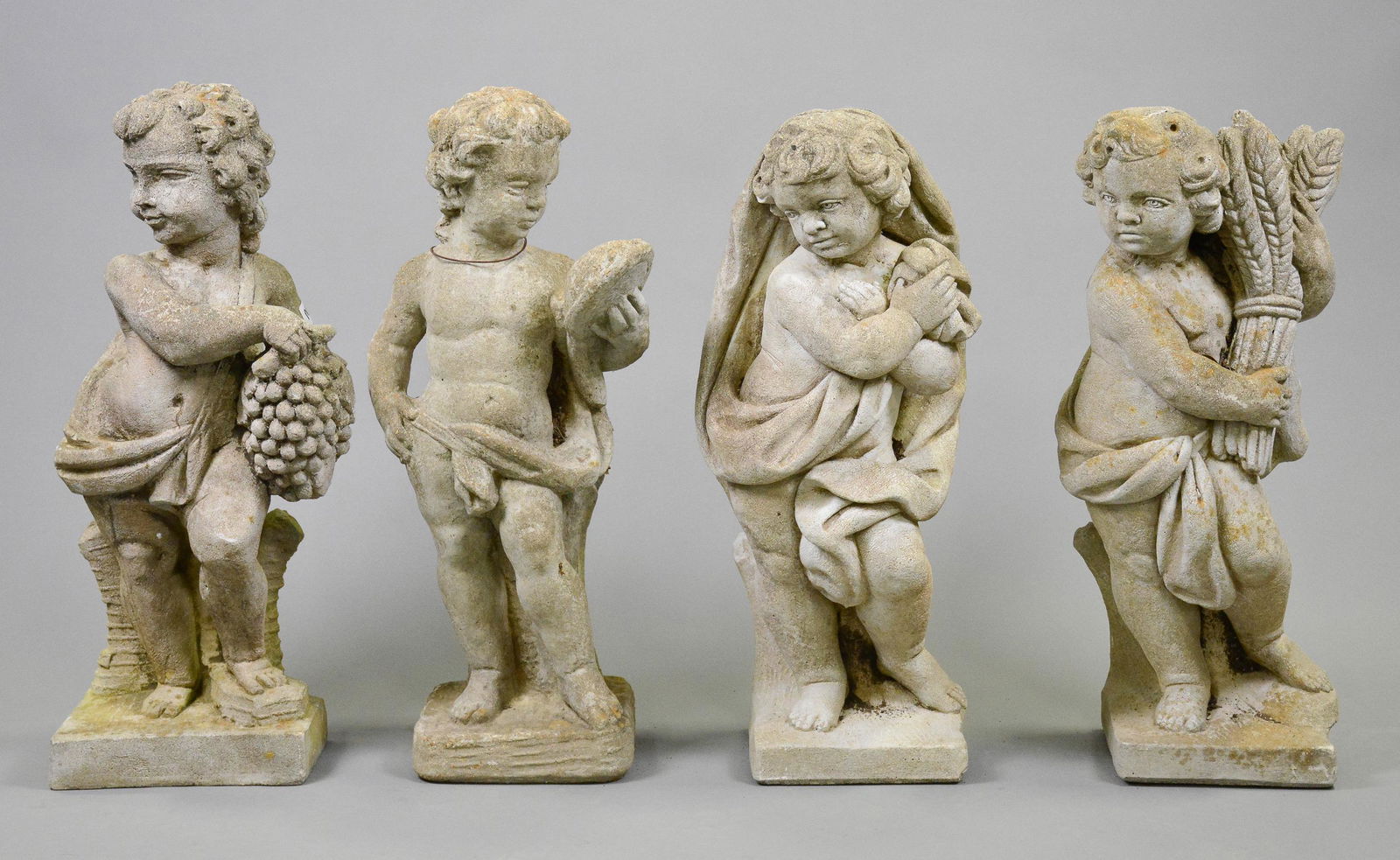 4 Small Four Seasons Cast Stone Figures (1 of 5)