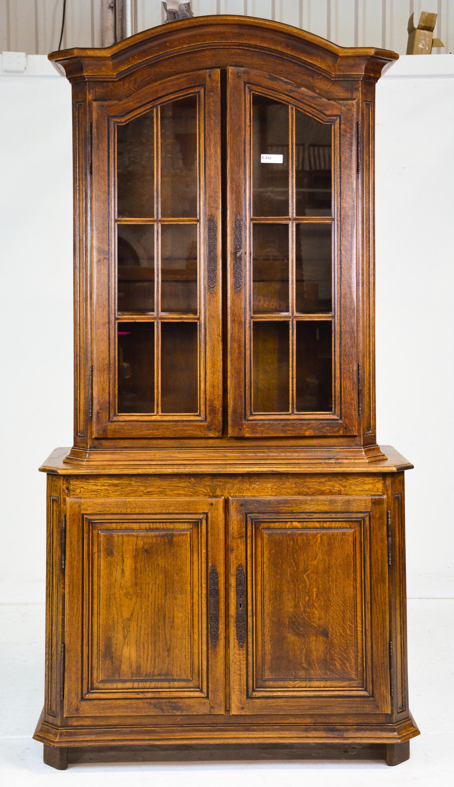 Tall French 4 Door Bookcase / Cupboard (1 of 2)