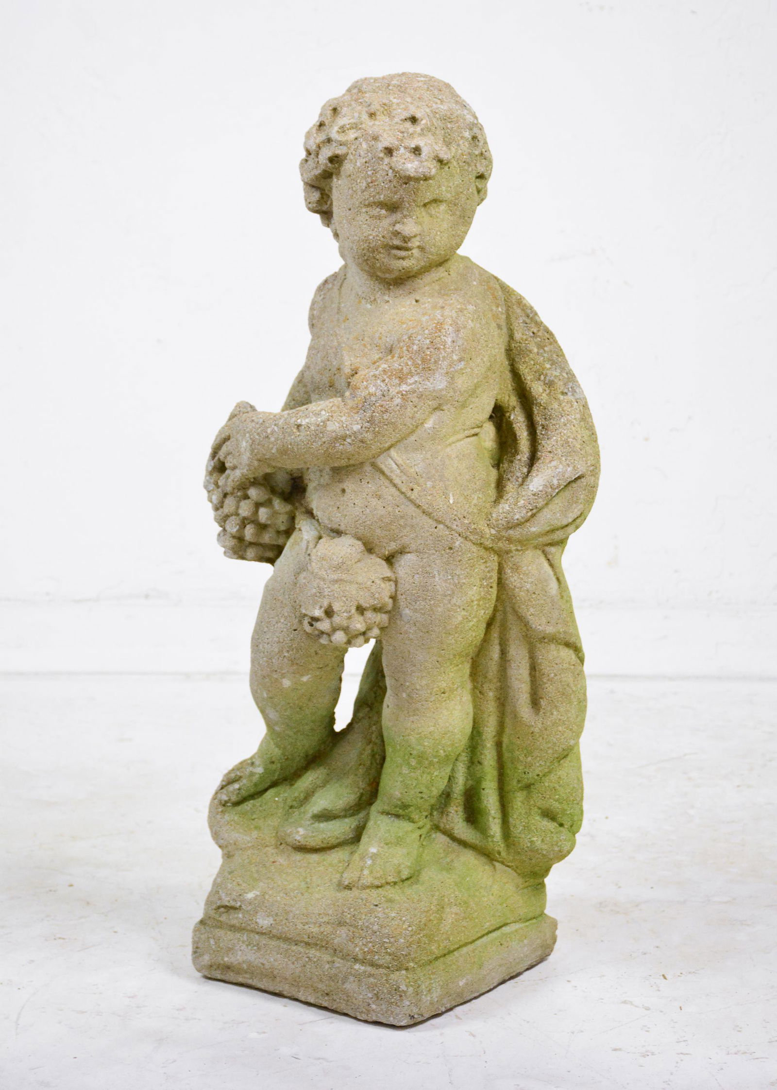 Cast Stone Cherub Figure With Fruit (1 of 3)