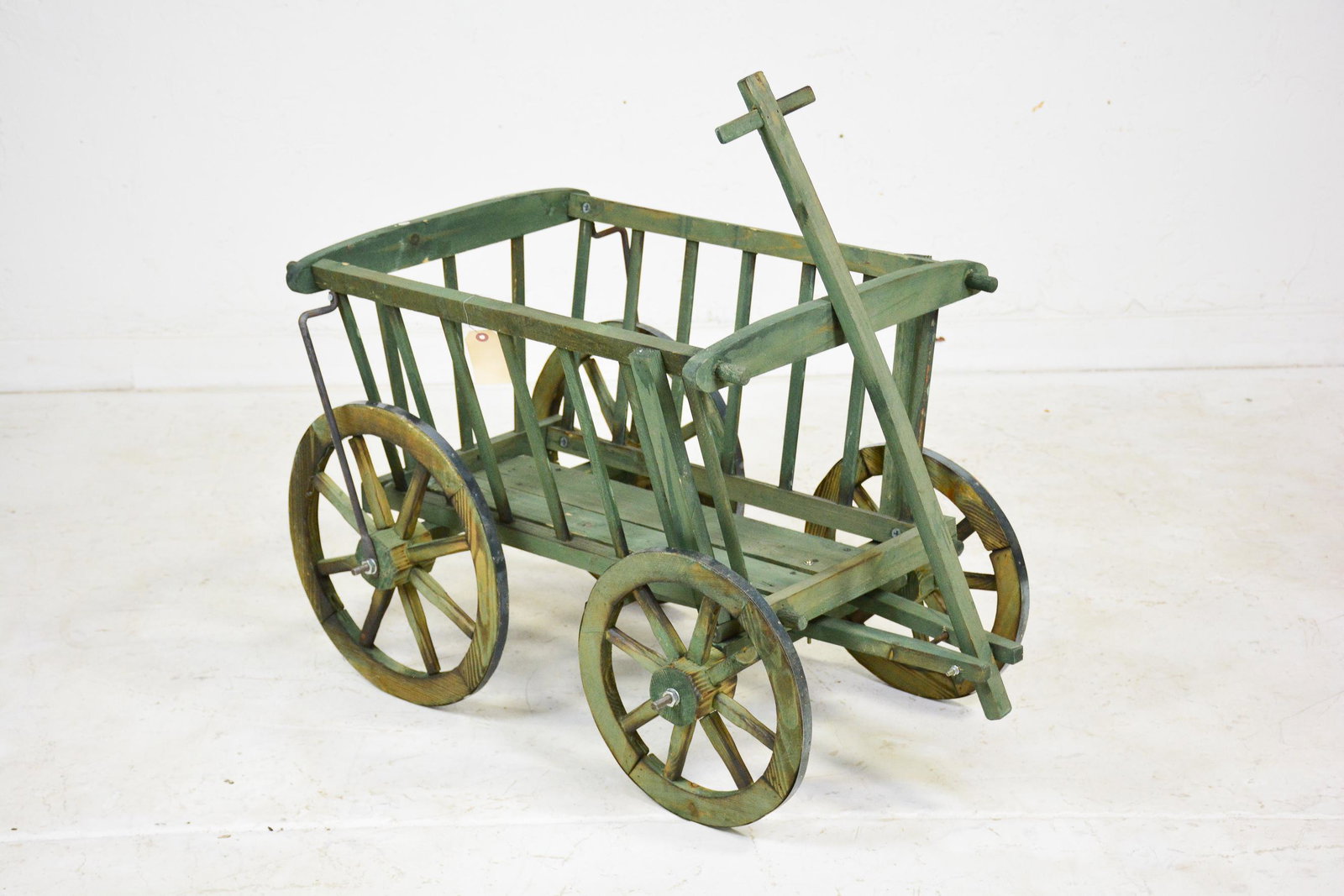 Green Painted European Dog Cart: Green Painted European Dog Cart - 22 in tall x 61 x 20