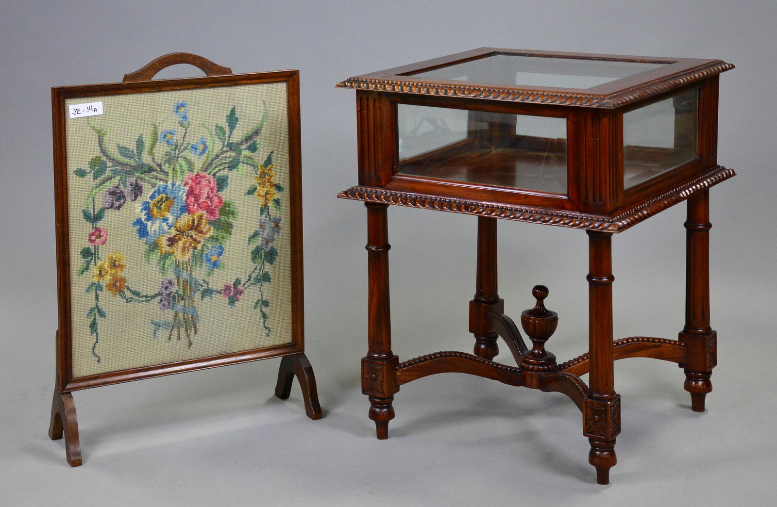 2pcs - Needlepoint Firescreen & Display Table (1 of 3)