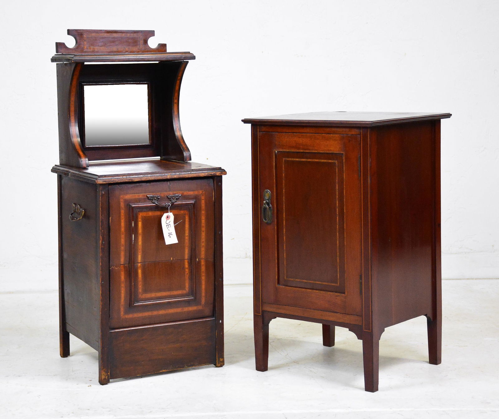 Inlaid Side Cabinet & Mirror Back Coal Cabinet (1 of 5)