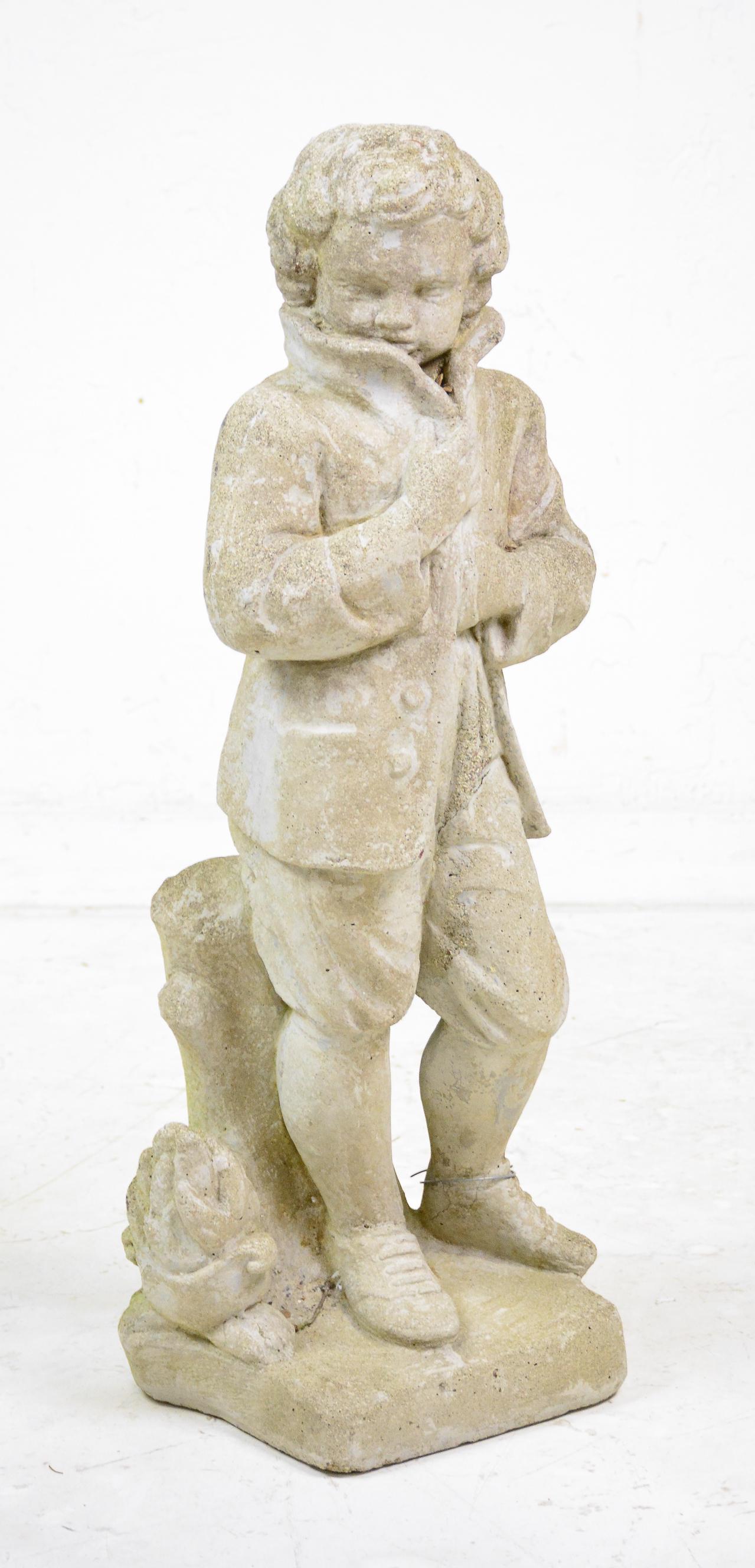 Cast Stone Figure - Man With Coat (1 of 4)