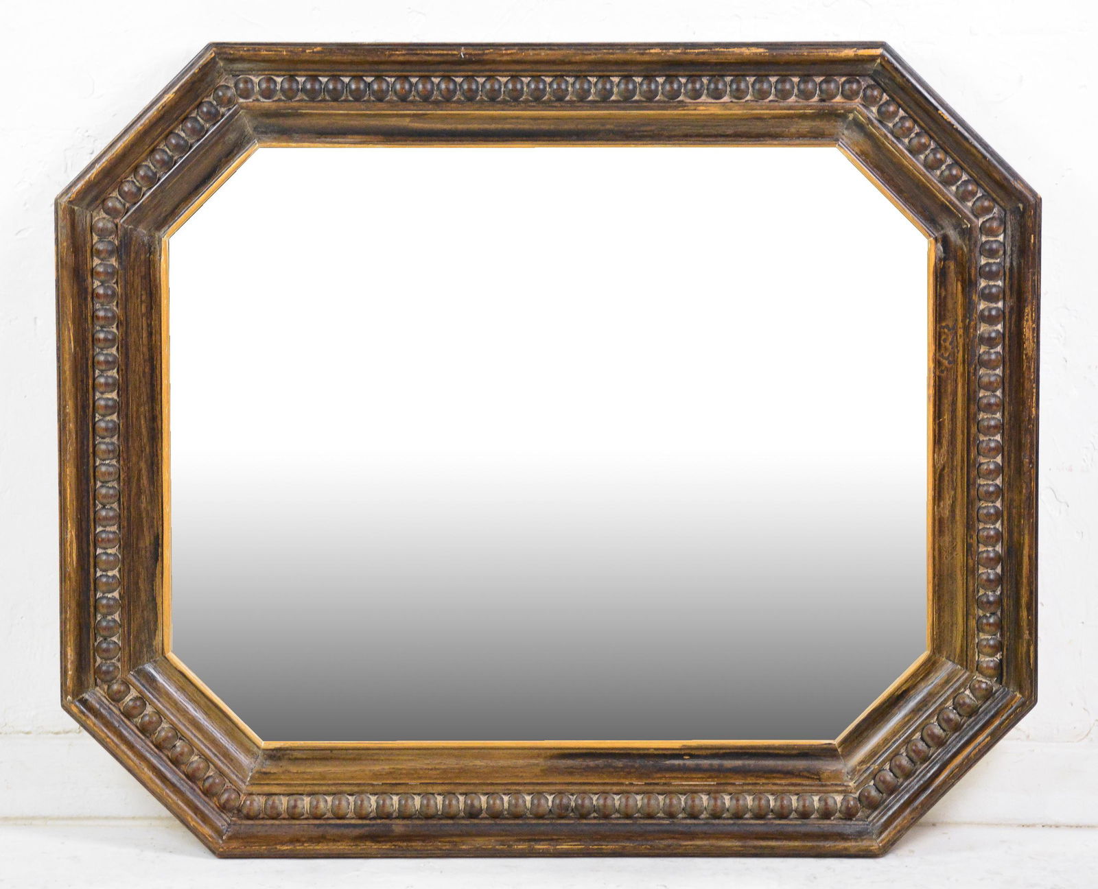 Large Wood Frame Beveled Mirror (1 of 3)