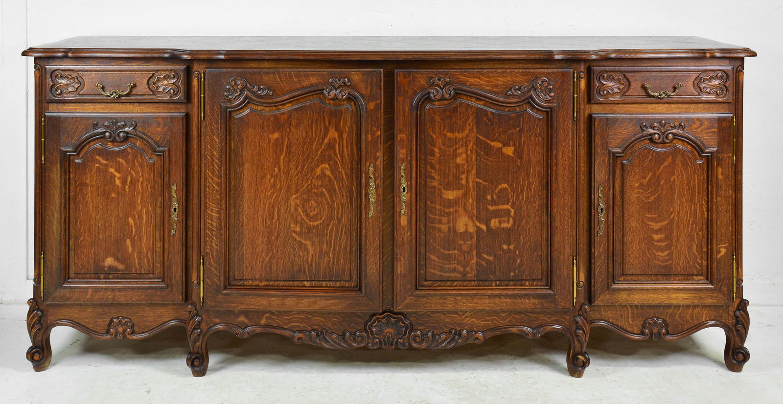 Country French Dark Oak Parquet Top Server (1 of 8)