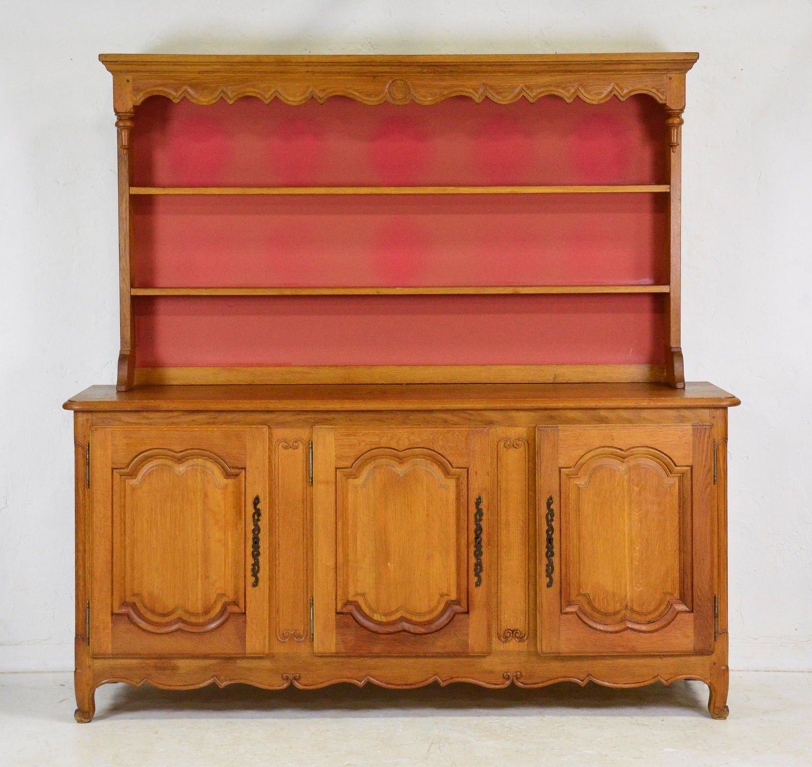 Large Country French Oak Step Back Dresser (1 of 6)