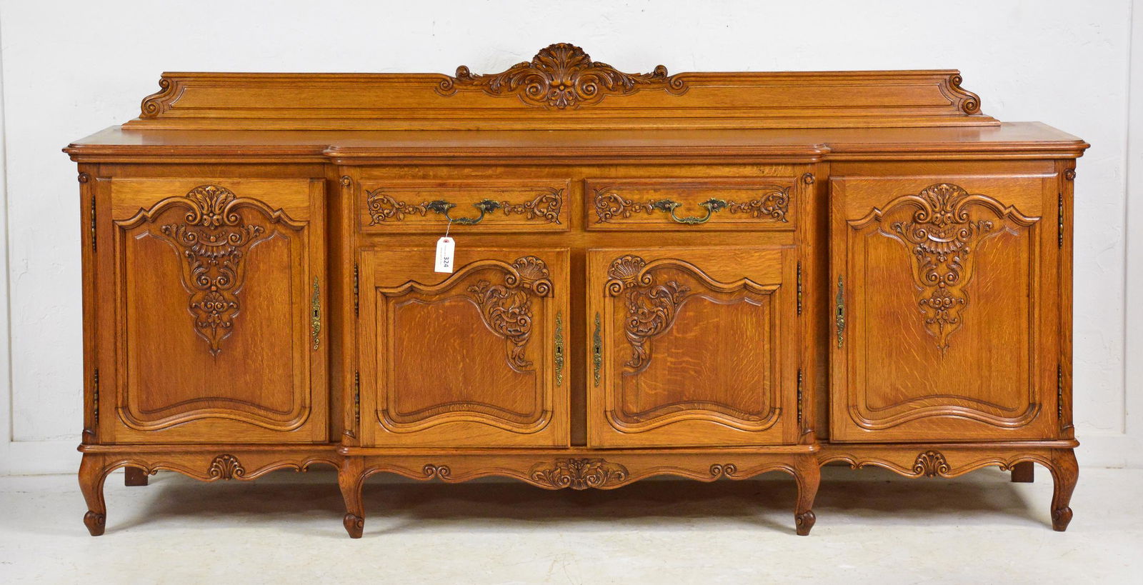 Large Country French Carved Oak Server (1 of 8)