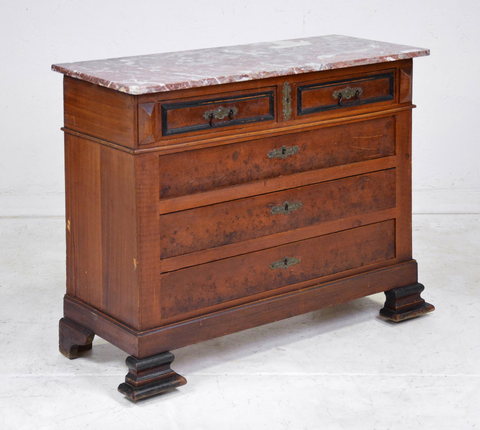 Louis Philippe Style Marble Top Commode / Chest (1 of 7)