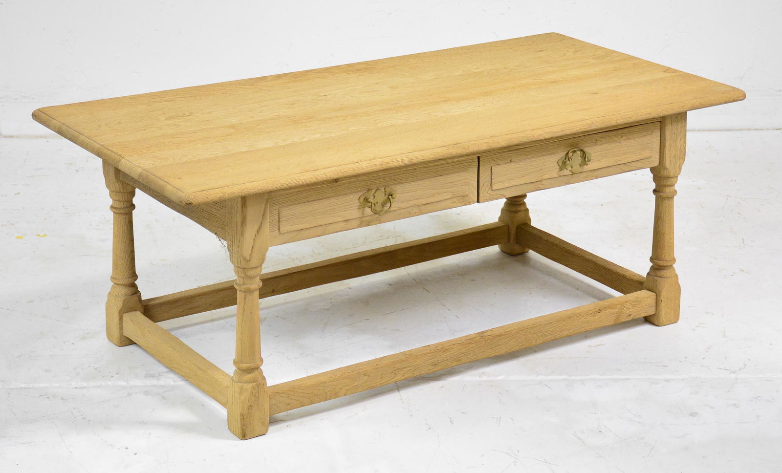 Bleached 2 Drawer Coffee Table (1 of 3)