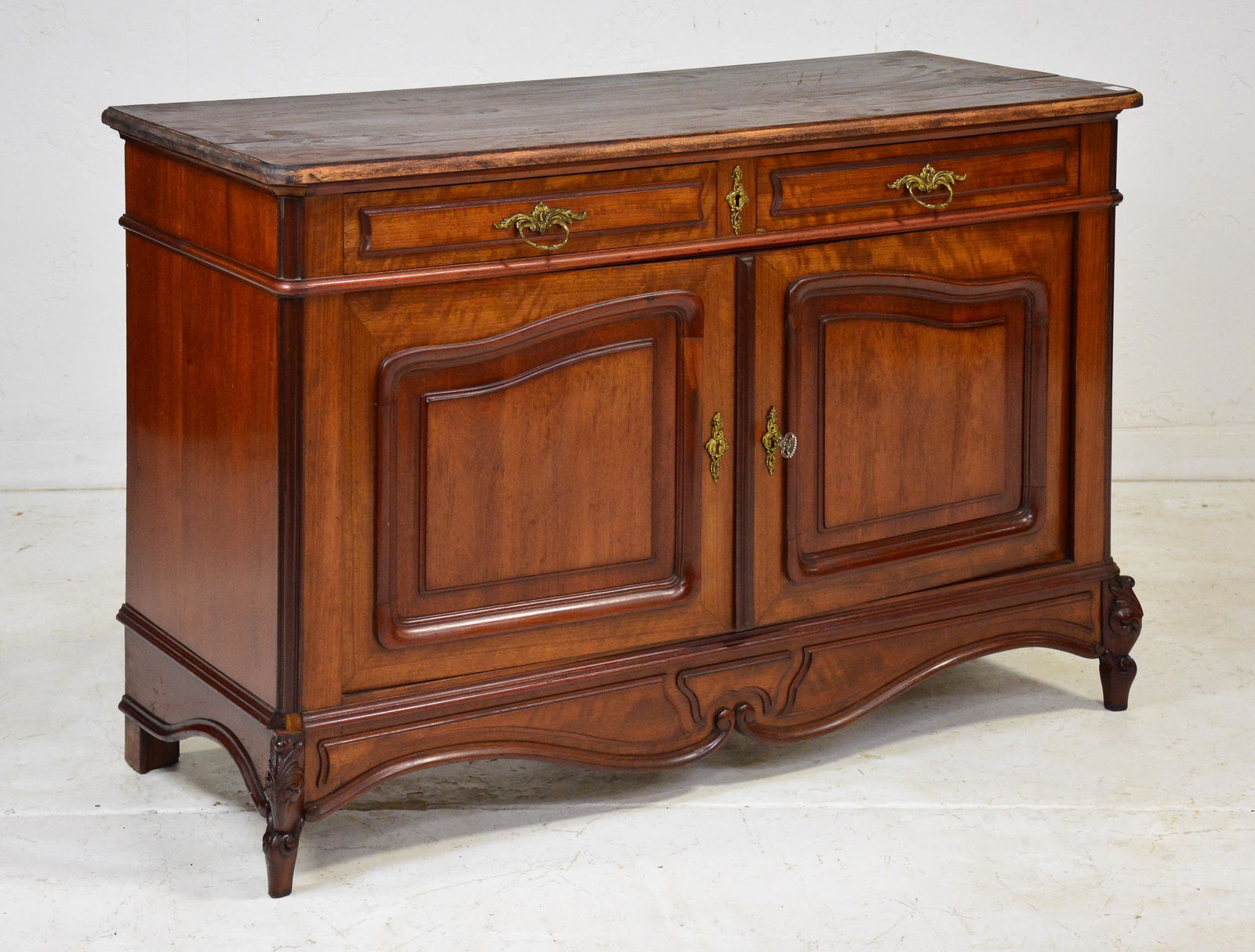 French 2 Drawer 2 Door Low Server / Cabinet (1 of 6)