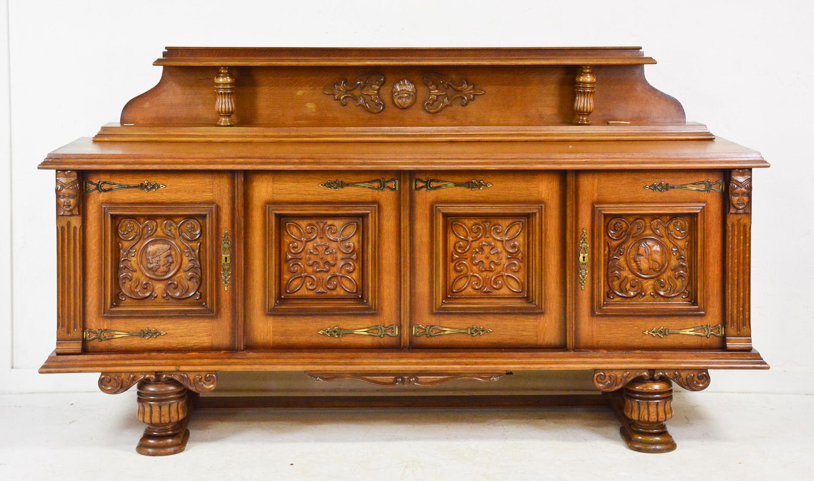 French Carved Oak Server / Sideboard (1 of 5)