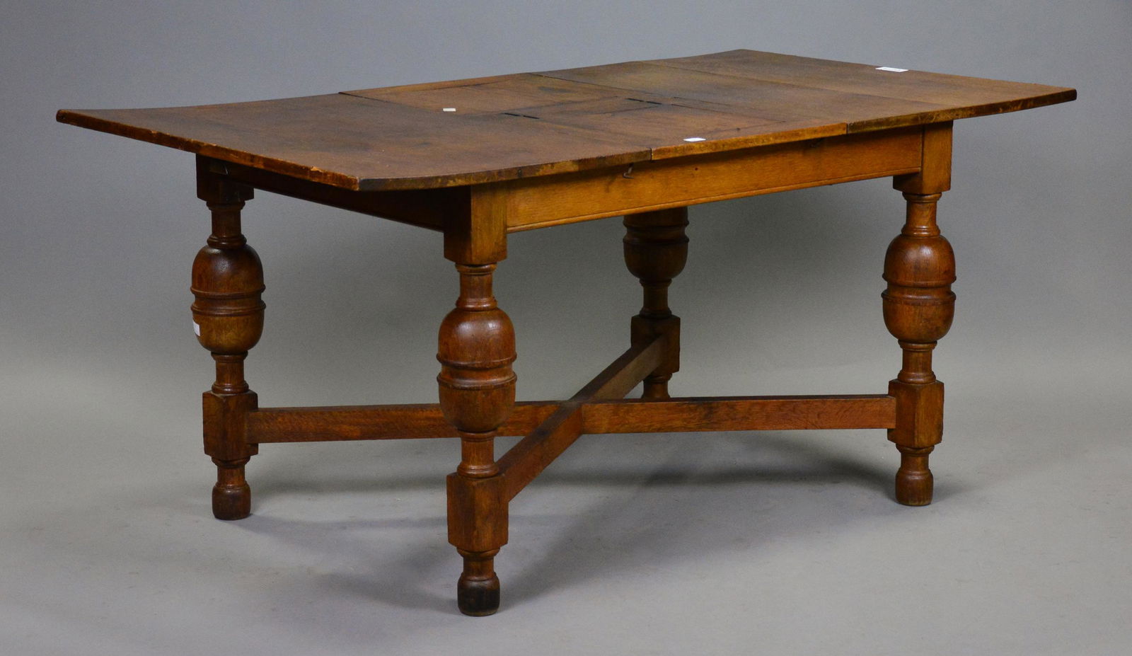 French Oak Table With Stretcher Base (1 of 6)