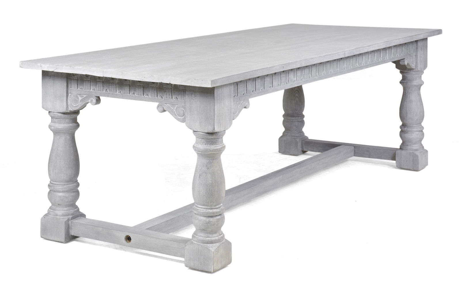 Painted Grey Double Baluster Table (1 of 5)