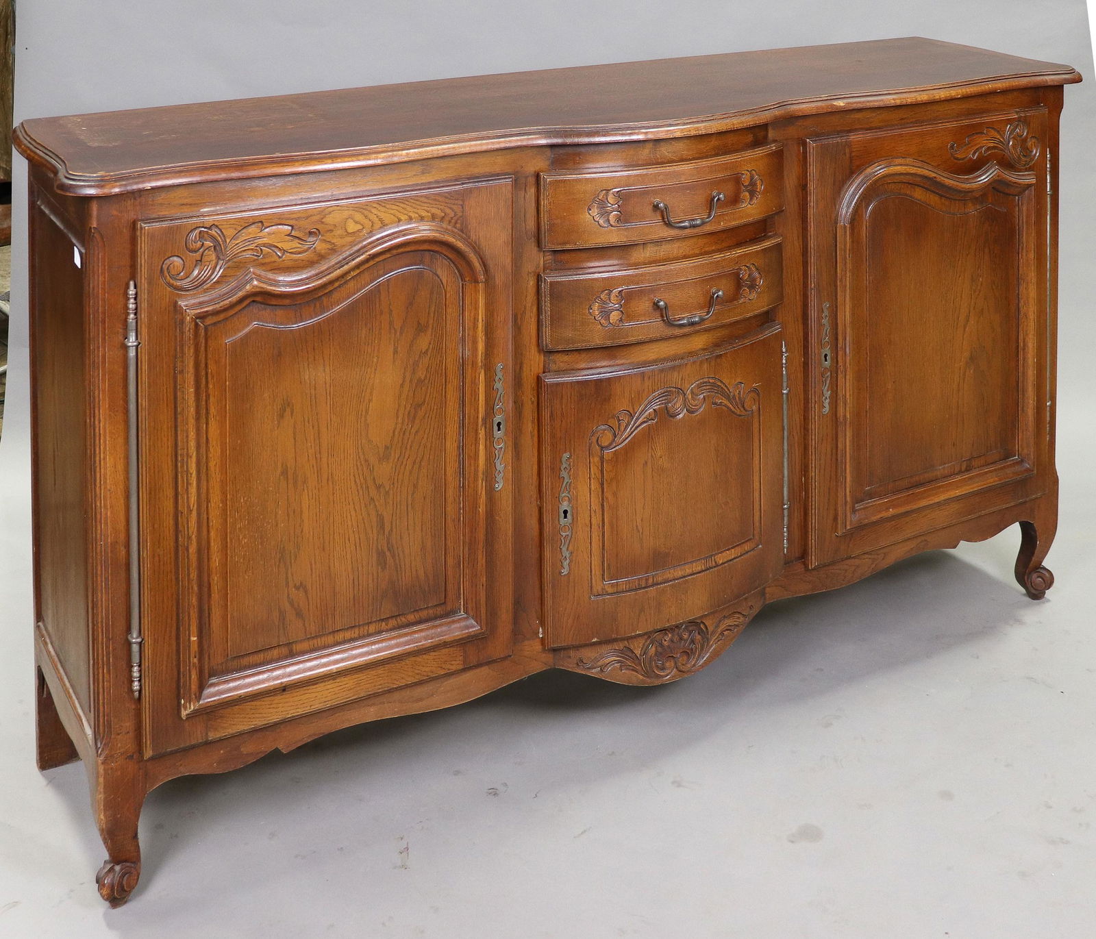 Oak French Louis XV Style Sideboard (1 of 5)