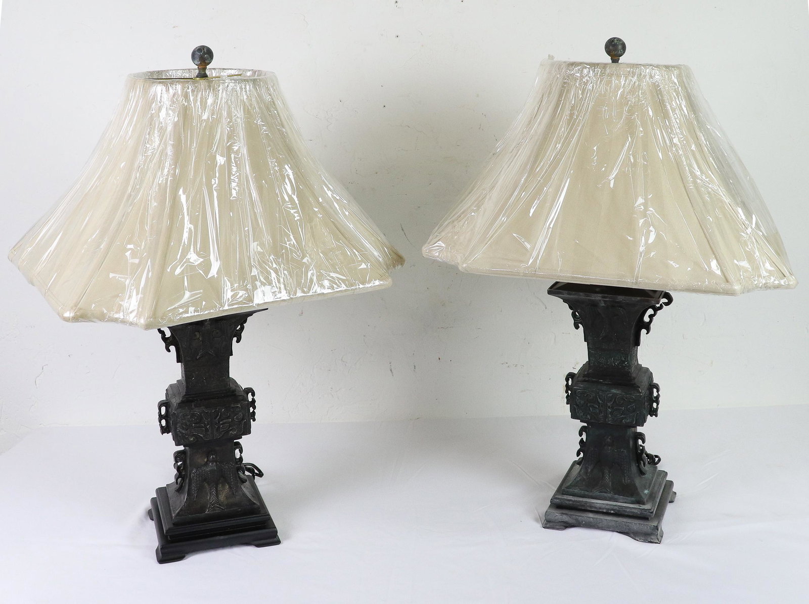 Pair of Modern Tables Lamps - Asian Bird Motif (1 of 4)
