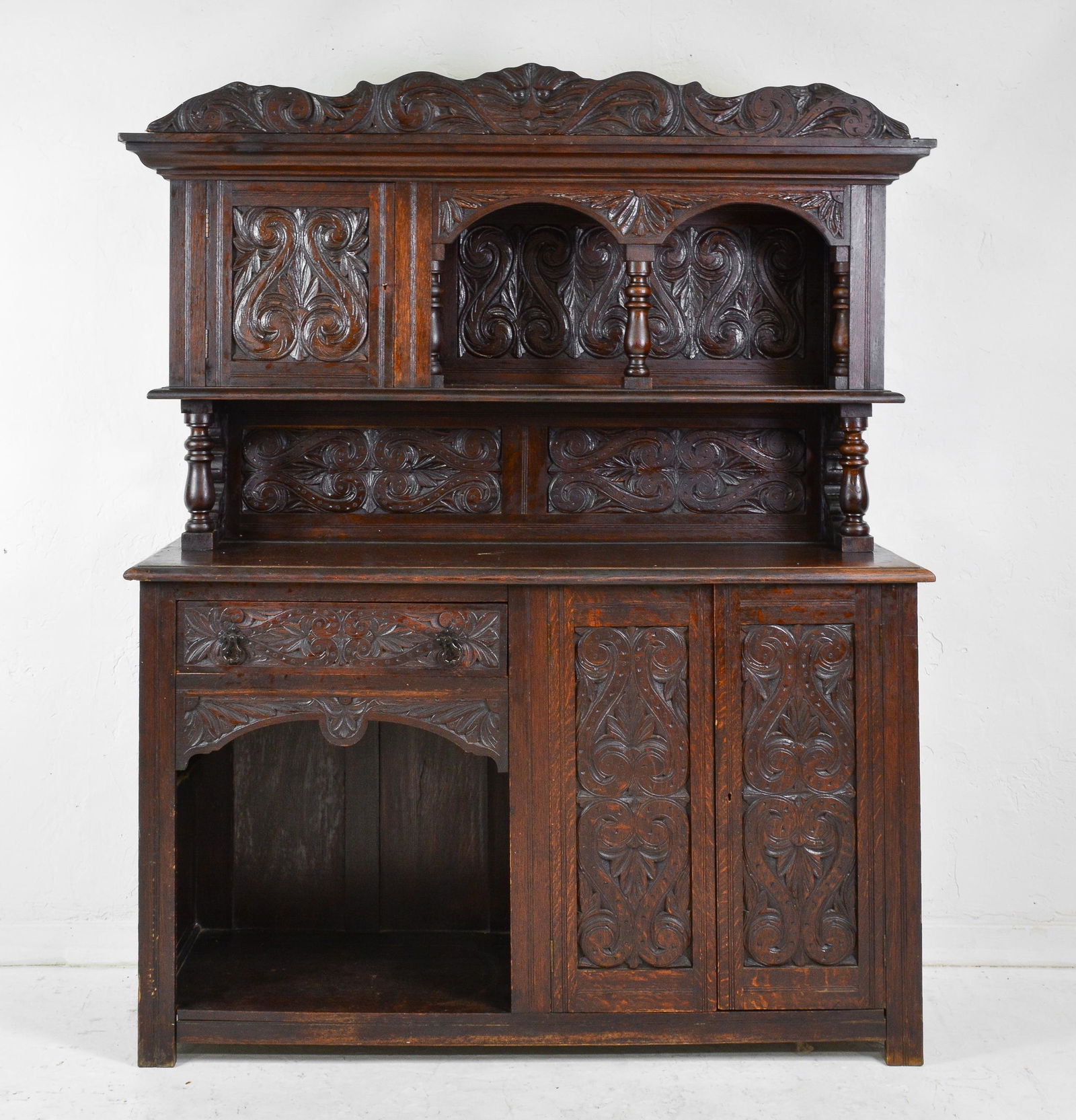 Large Carved Oak British Buffet (1 of 7)