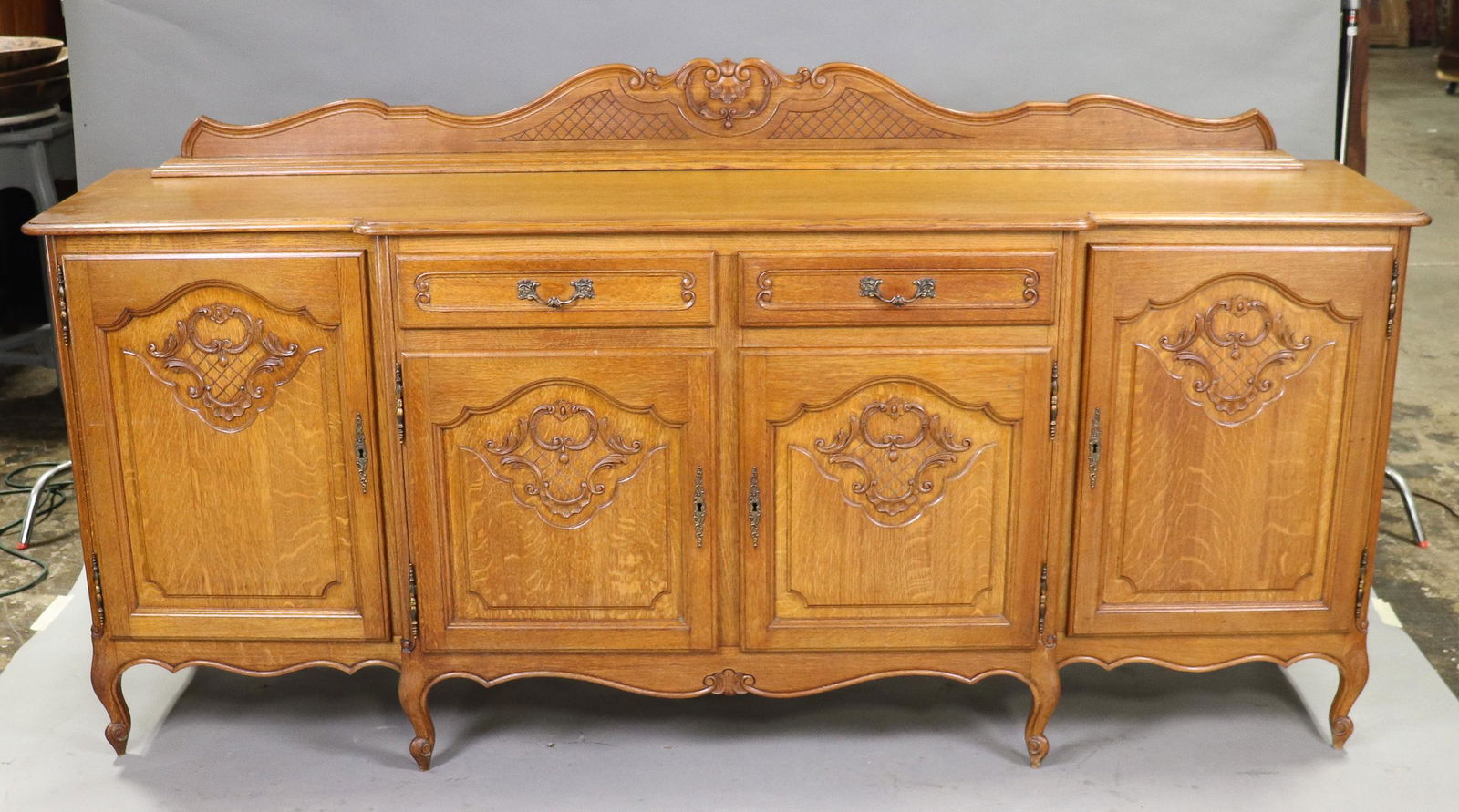 Country French Style Sideboard with Backsplash (1 of 5)