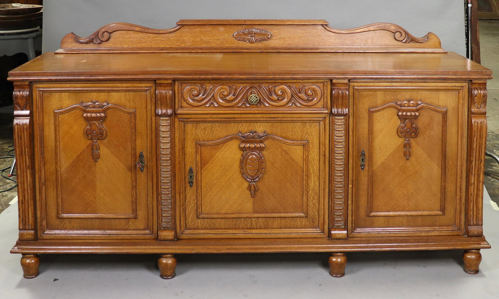 Carved French Sideboard with Backsplash (1 of 5)