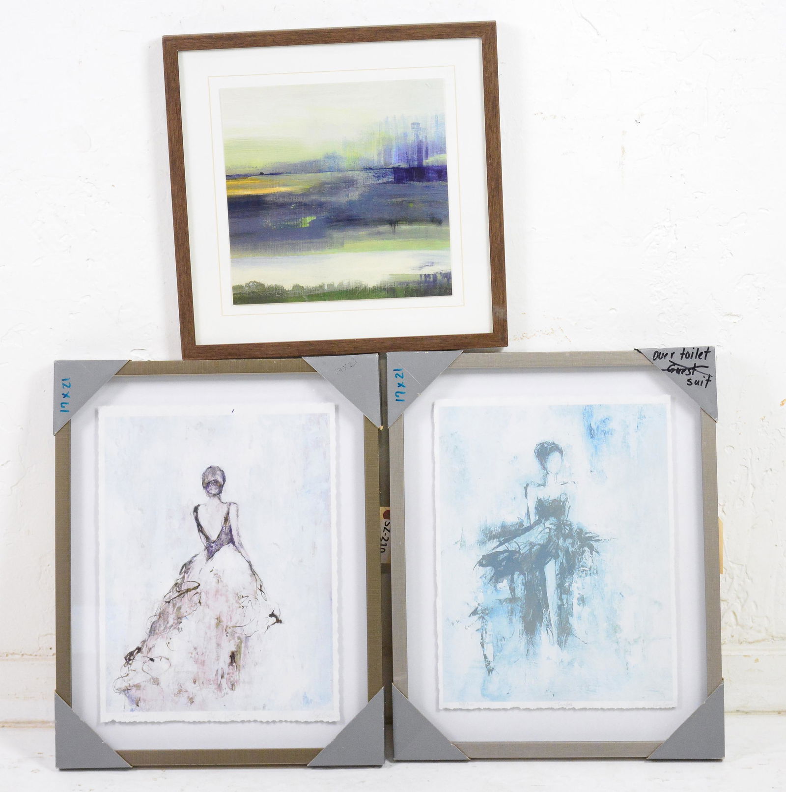 3 Framed Prints - 2 Women & 1 Abstract (1 of 4)