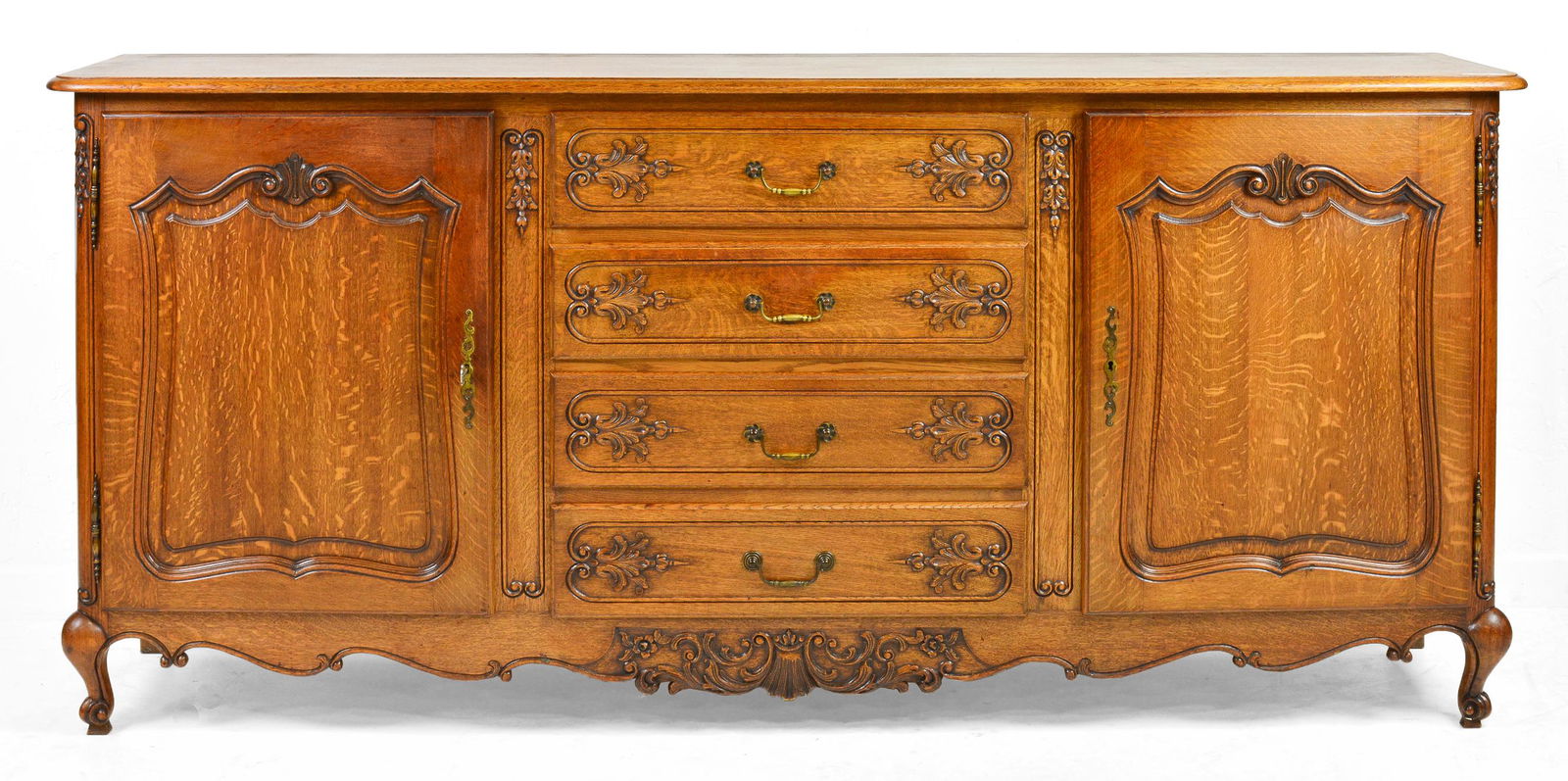 Country French Carved Oak Server / Sideboard (1 of 7)