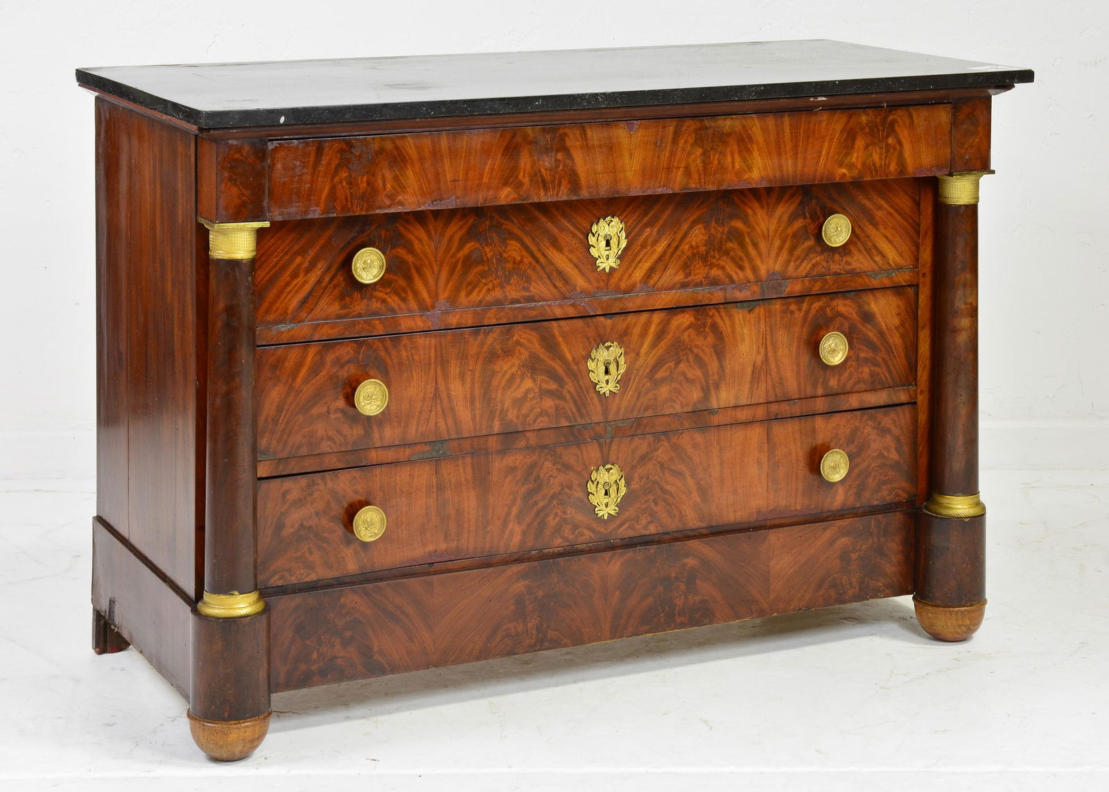 Empire Style Marble Top Chest / Commode (1 of 6)