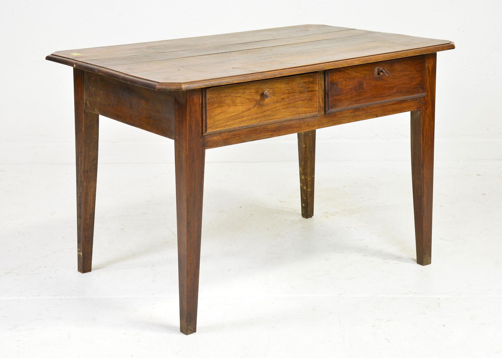 Rustic French 2 Drawer Table In Cherry (1 of 4)