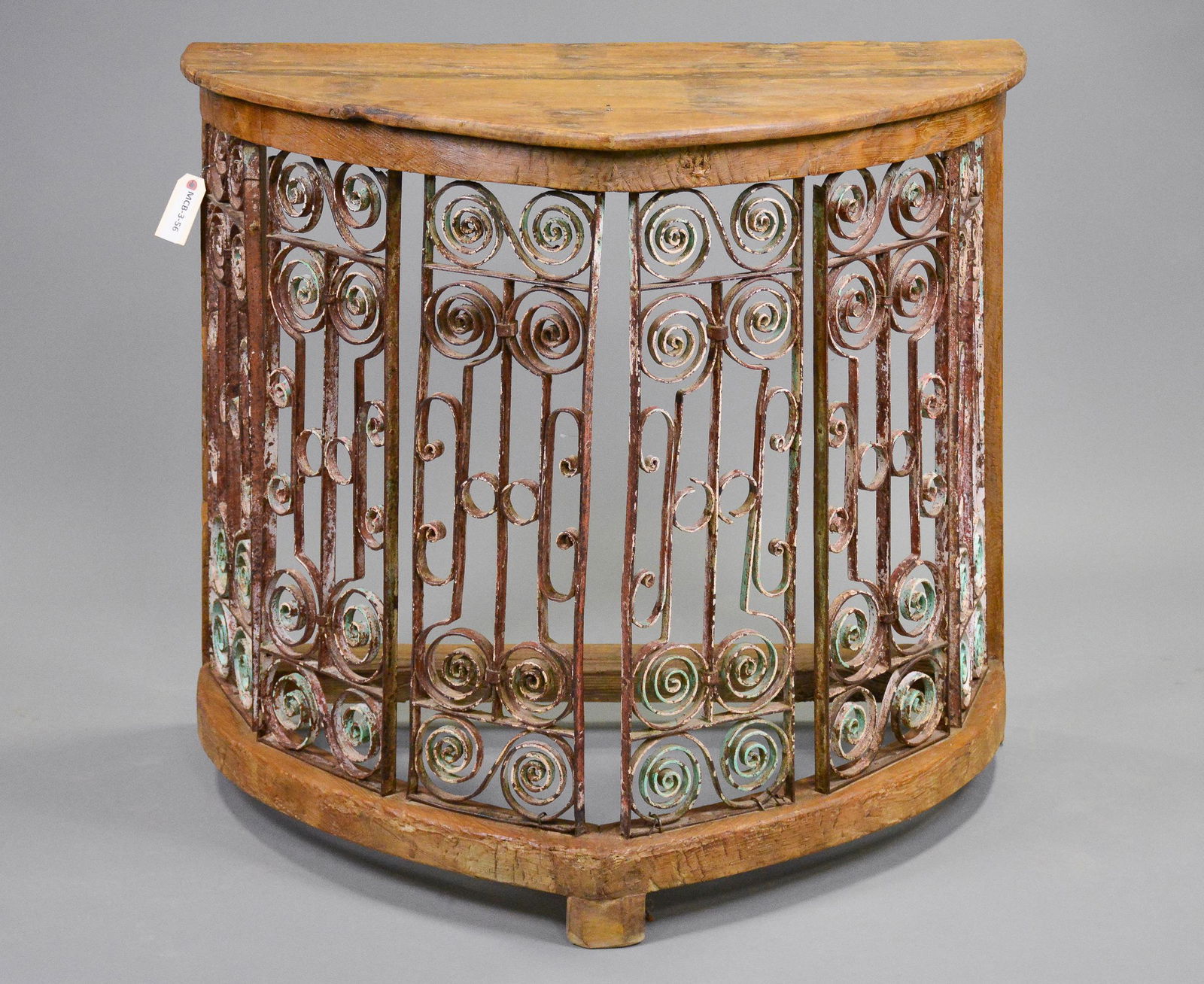 Boat Shape Iron / Wood Console Table (1 of 3)