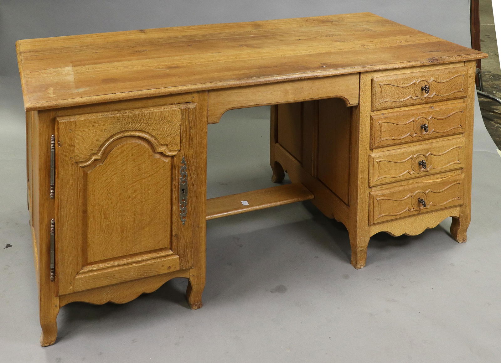 Country French Knee Hole Executive Desk: Country French Knee Hole Executive Desk - 30 in tall x 65 x 32