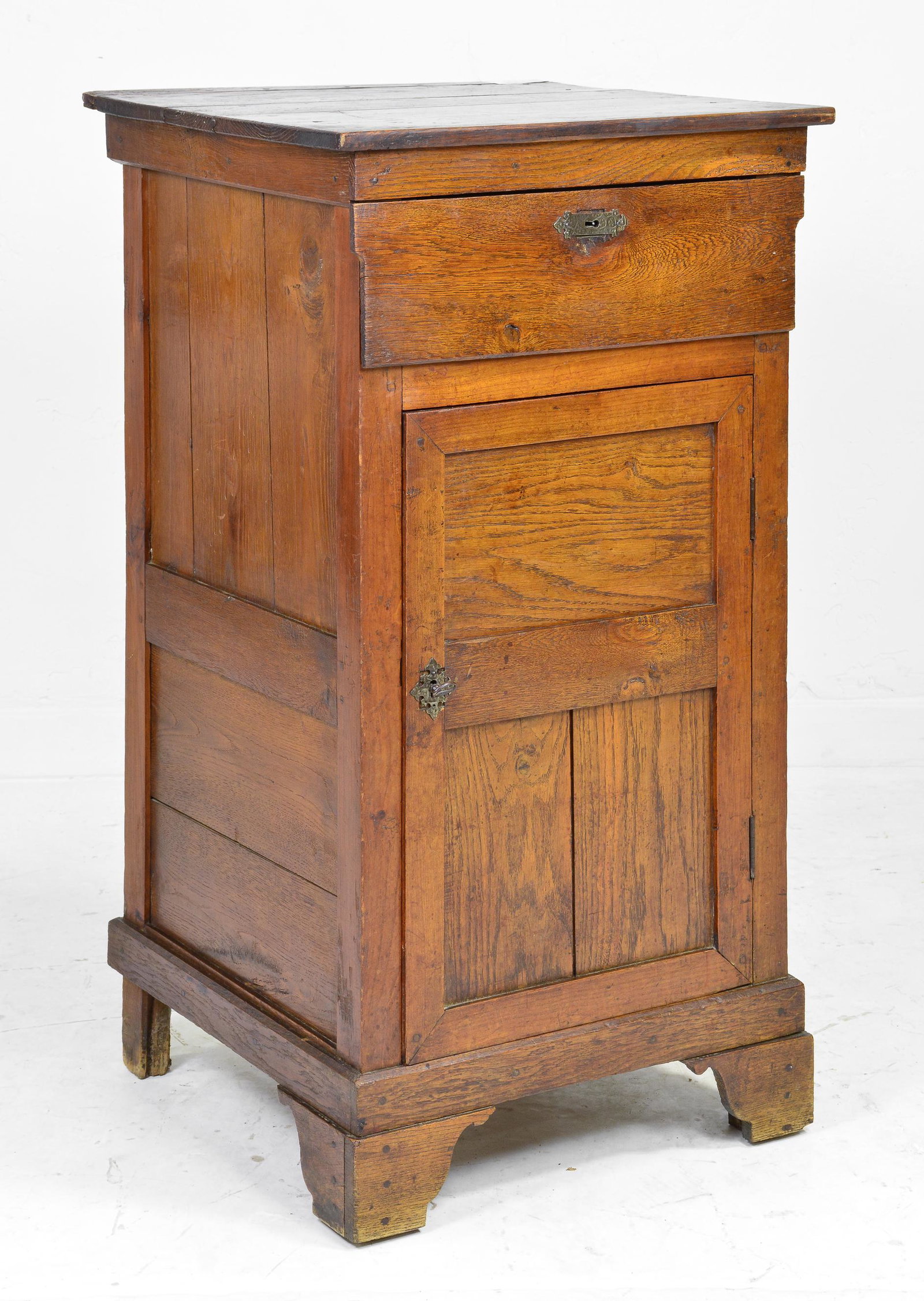 Louis Philippe Style Tall Oak Jam Cabinet: French Louis Philippe Style Tall Oak Jam Cabinet - 41 in tall x 22 x 22