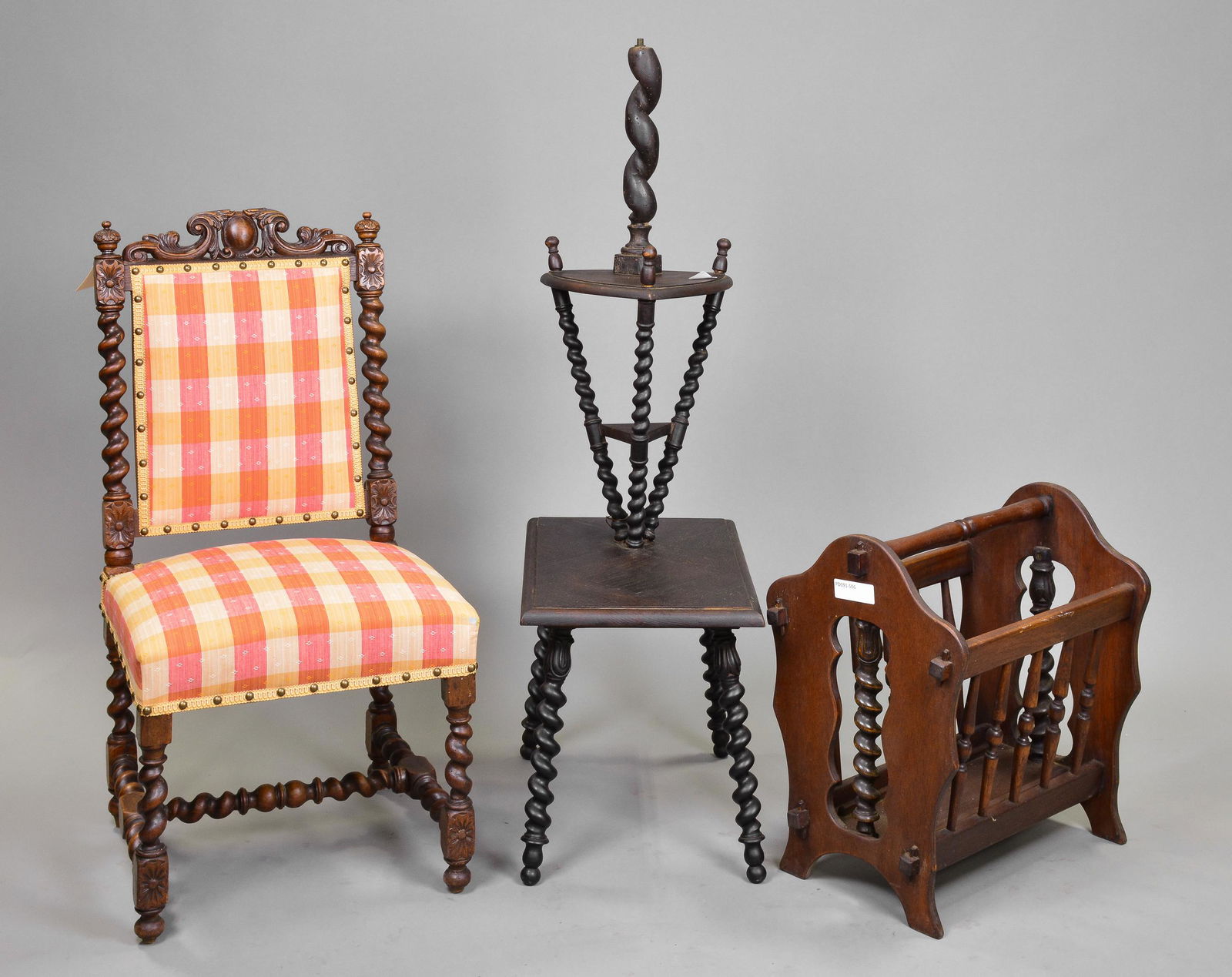 French Barley Twist Chair, Stand & Rack (1 of 6)